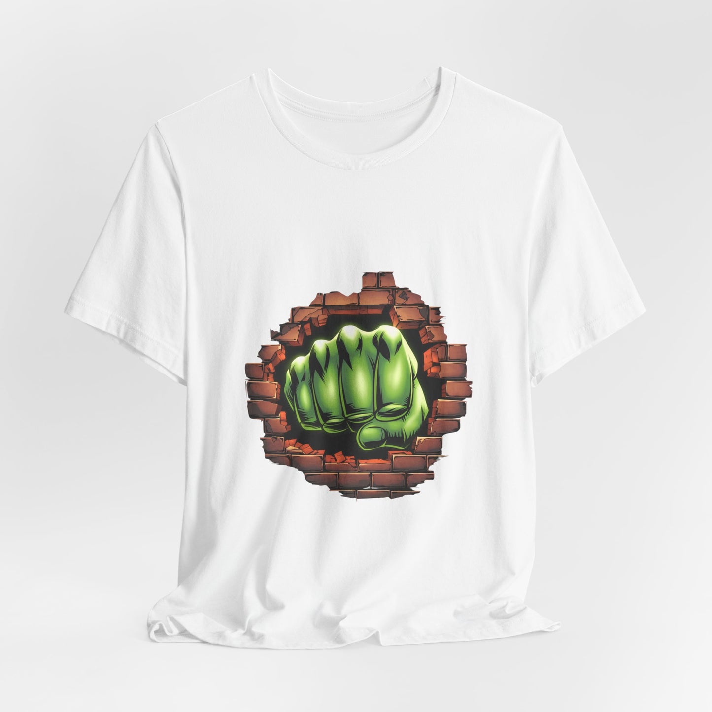 Green Hero Fist Graphic Tee – Superhero Shirt, Comic Pop Art, Gamer Gift, Y2K Dopamine Aesthetic, Funny Nerd Fashion, Unisex T‑shirt