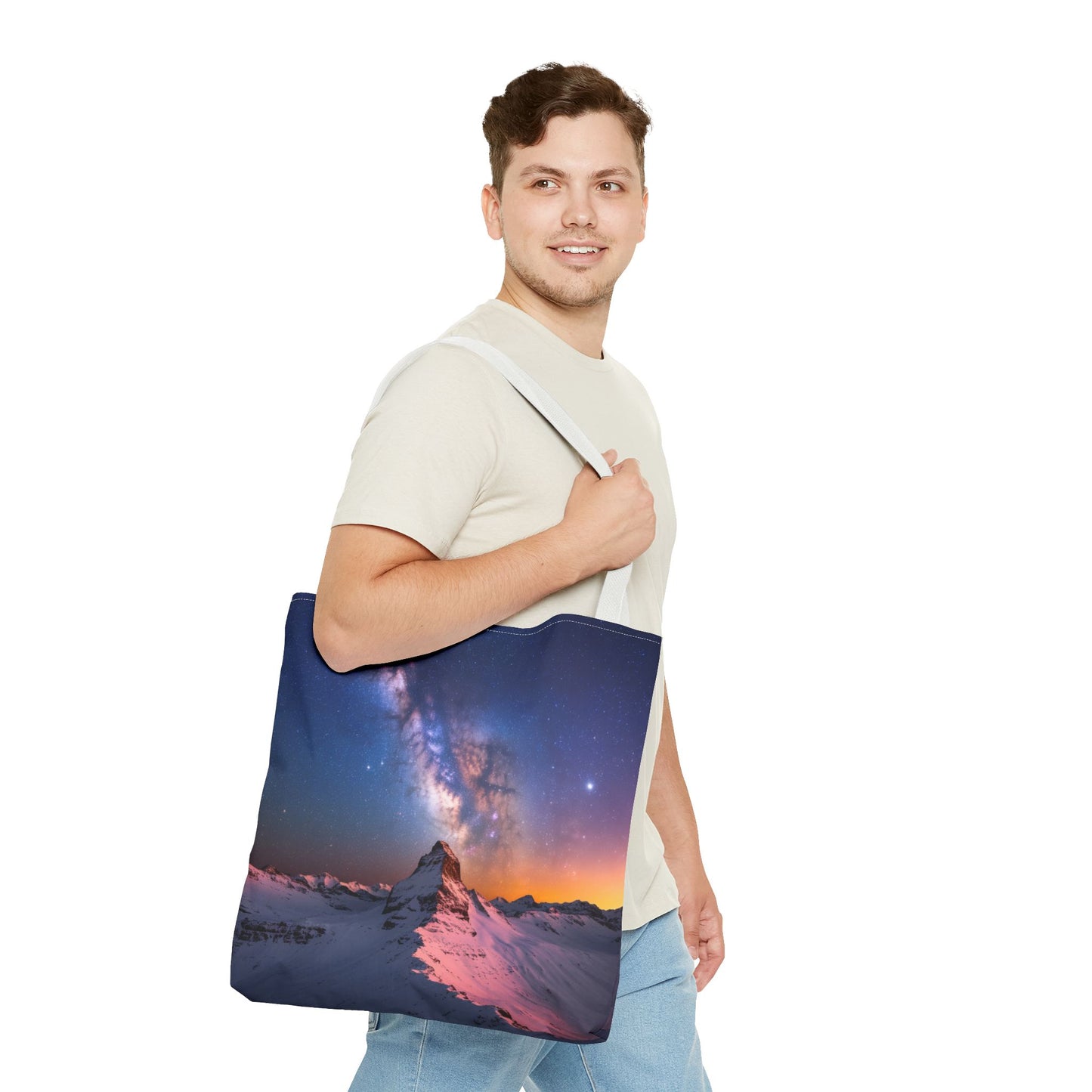 Stunning Mountain Galaxy Tote Bag - Nature Lover's Eco-Friendly Bag