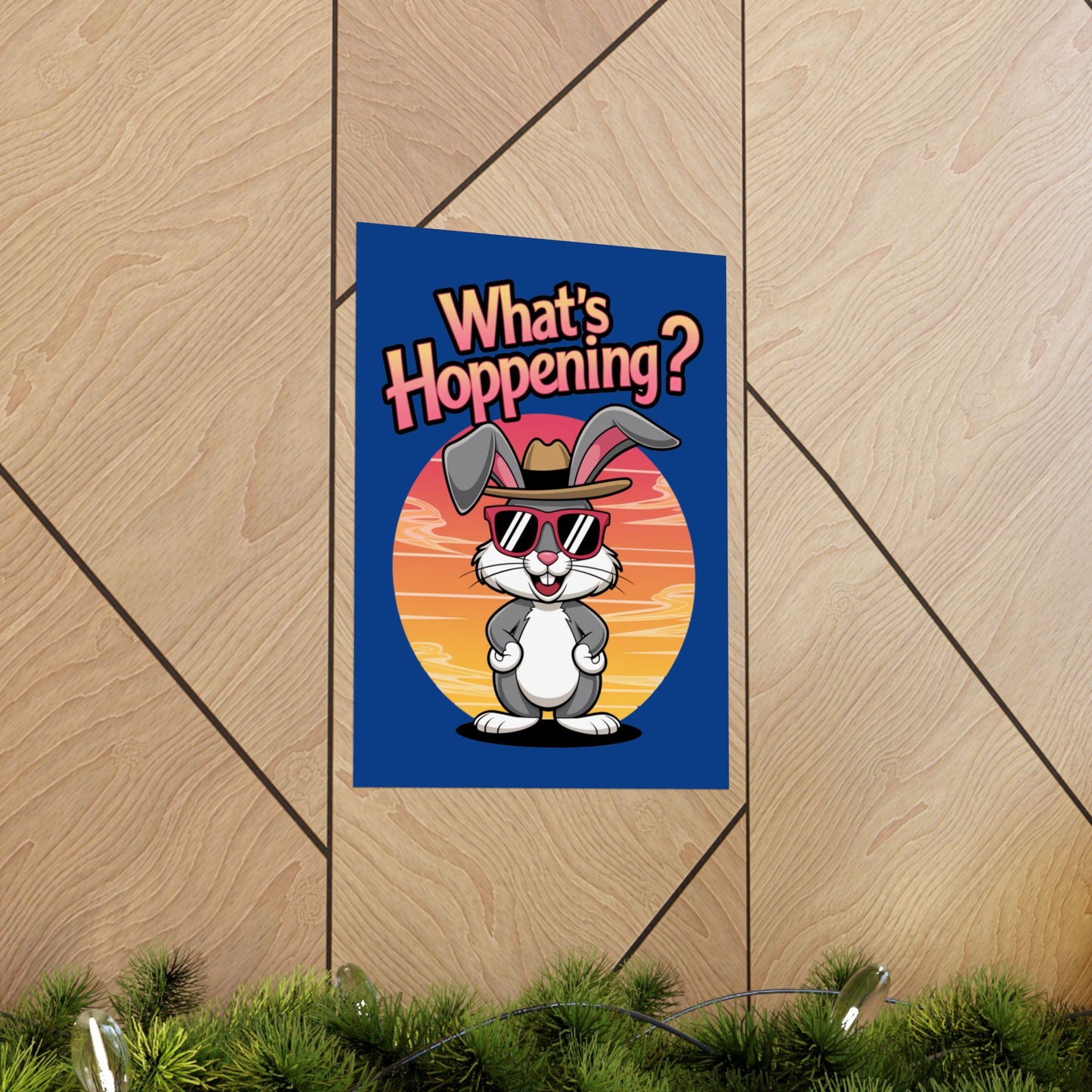 Vertical Poster - Cool Bunny 'What's Hoppening'
