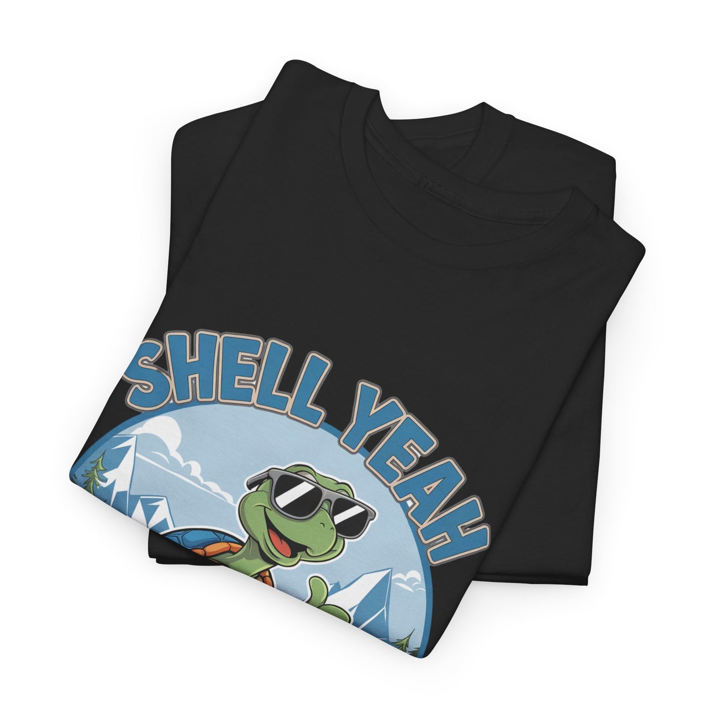 SHELL YEAH Turtle T-Shirt | Funny Cute Turtle Nature Graphic Tee | Handmade Animal Lover Gift | Eco Outdoor Adventure Shirt