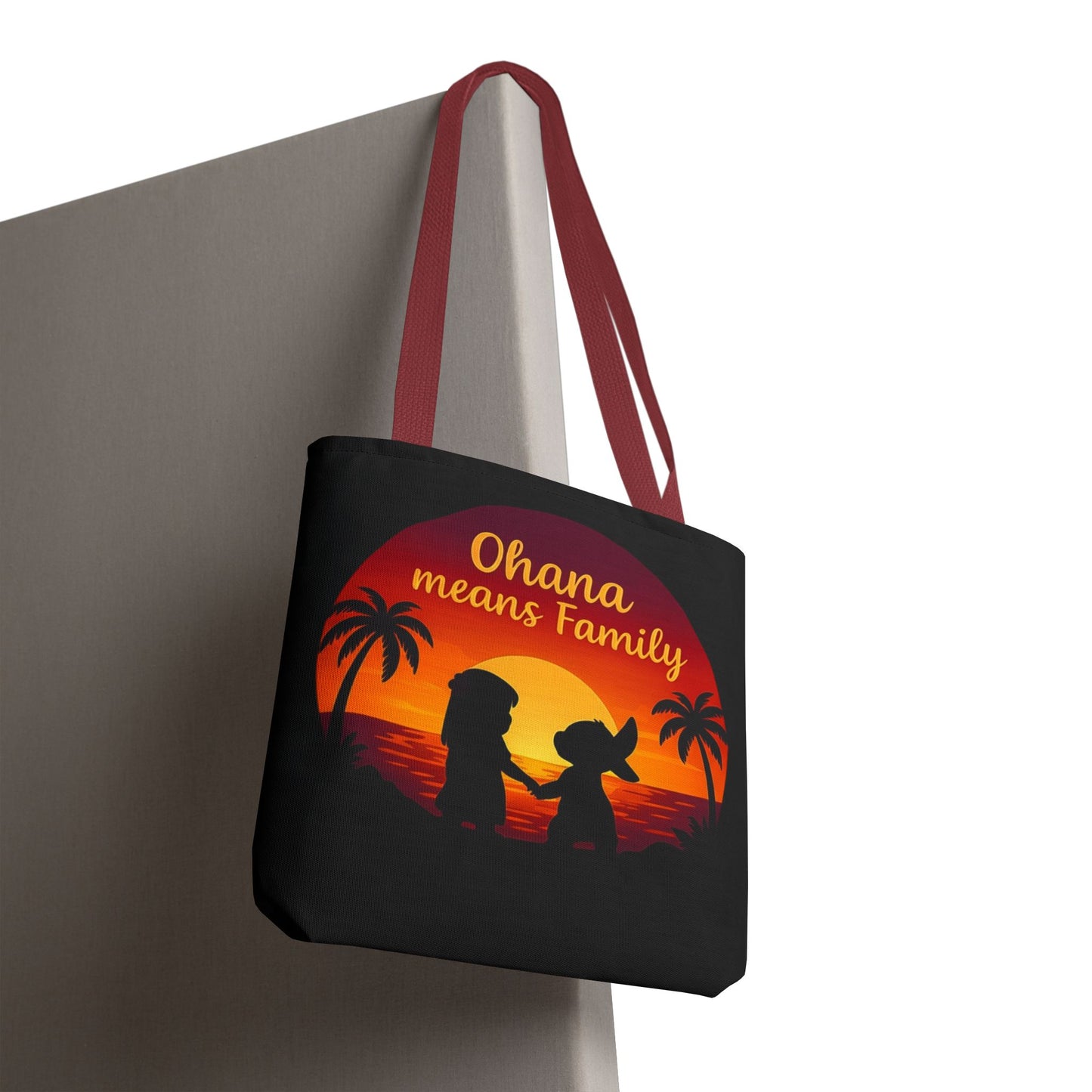 Ohana Means Family Tote Bag – Lilo and Stitch Inspired Bag, Hawaiian Quote, Disney Aesthetic Gift, Reusable Grocery or Beach Bag
