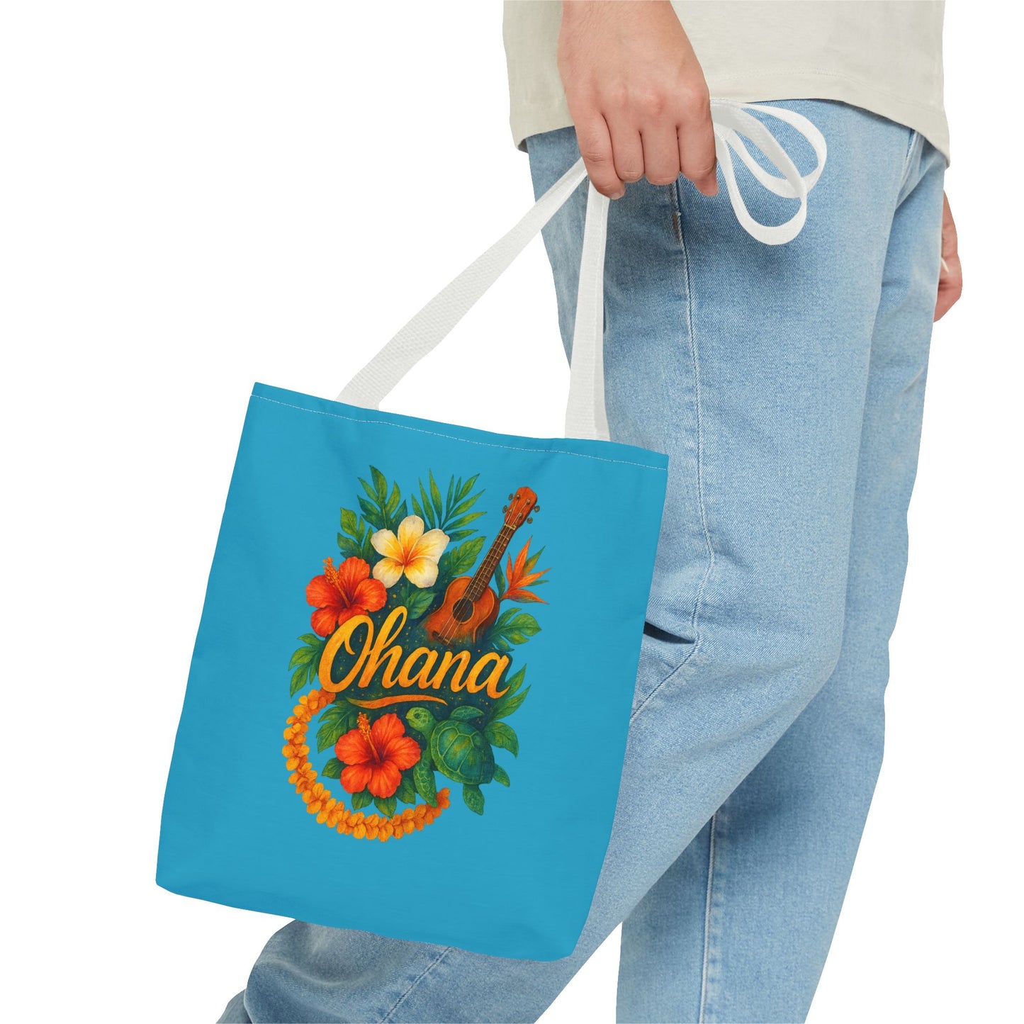 Hawaiian Ohana Tote Bag | Tropical Reusable Beach Bag | Aloha Gift Idea | Island Vibes Bag | Summer Tote | Luau Party Favor | Coastal Bag