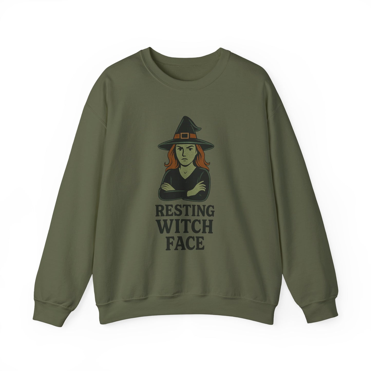 Resting Witch Face Sweatshirt, Funny Halloween Witch Crewneck, Spooky Season Sweatshirt, Fall Humor Graphic Pullover, Witchy Gift
