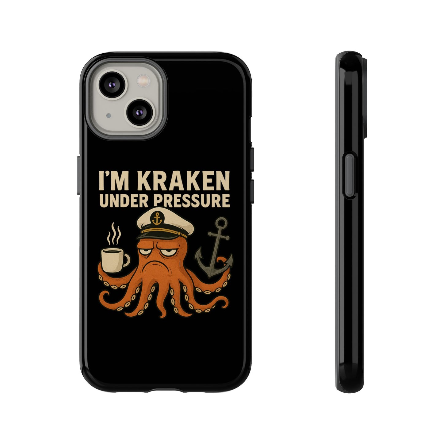 iPhone Case Stressed Octopus 'I'm Kraken Under Pressure' Nautical Phone Case Beach iPhone Case Ocean Themed Case