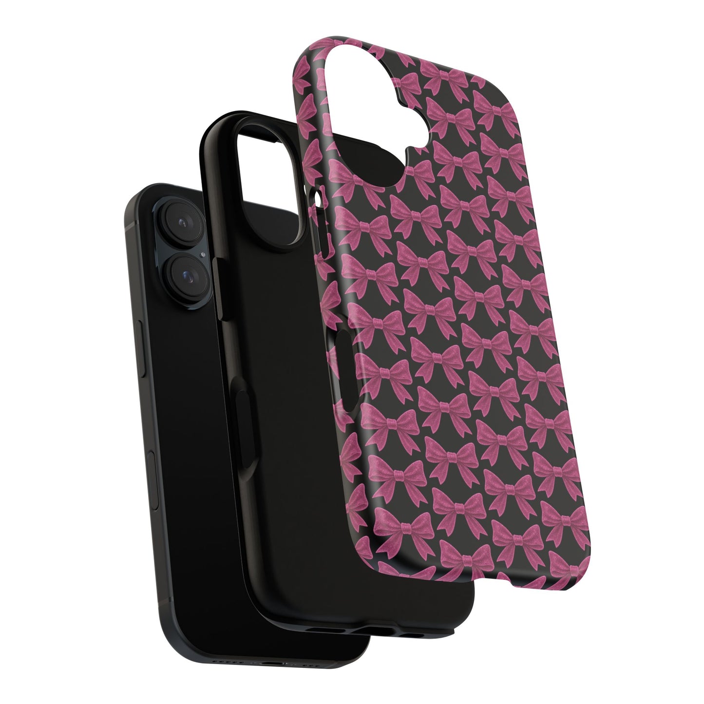 Pink Bow iPhone Case Coquette Aesthetic Phone Cover Glossy Y2K Girly Case Soft Girl Tech Accessory Cute iPhone Gift for Her