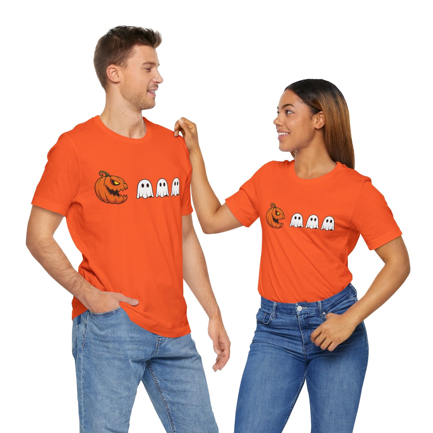 Pumpkin Pac-Man Shirt, Halloween Arcade Tee, Pumpkin Chase Ghosts Tee, Retro Gaming Halloween, Spooky Season Shirt, Vintage Game Pumpkin Top