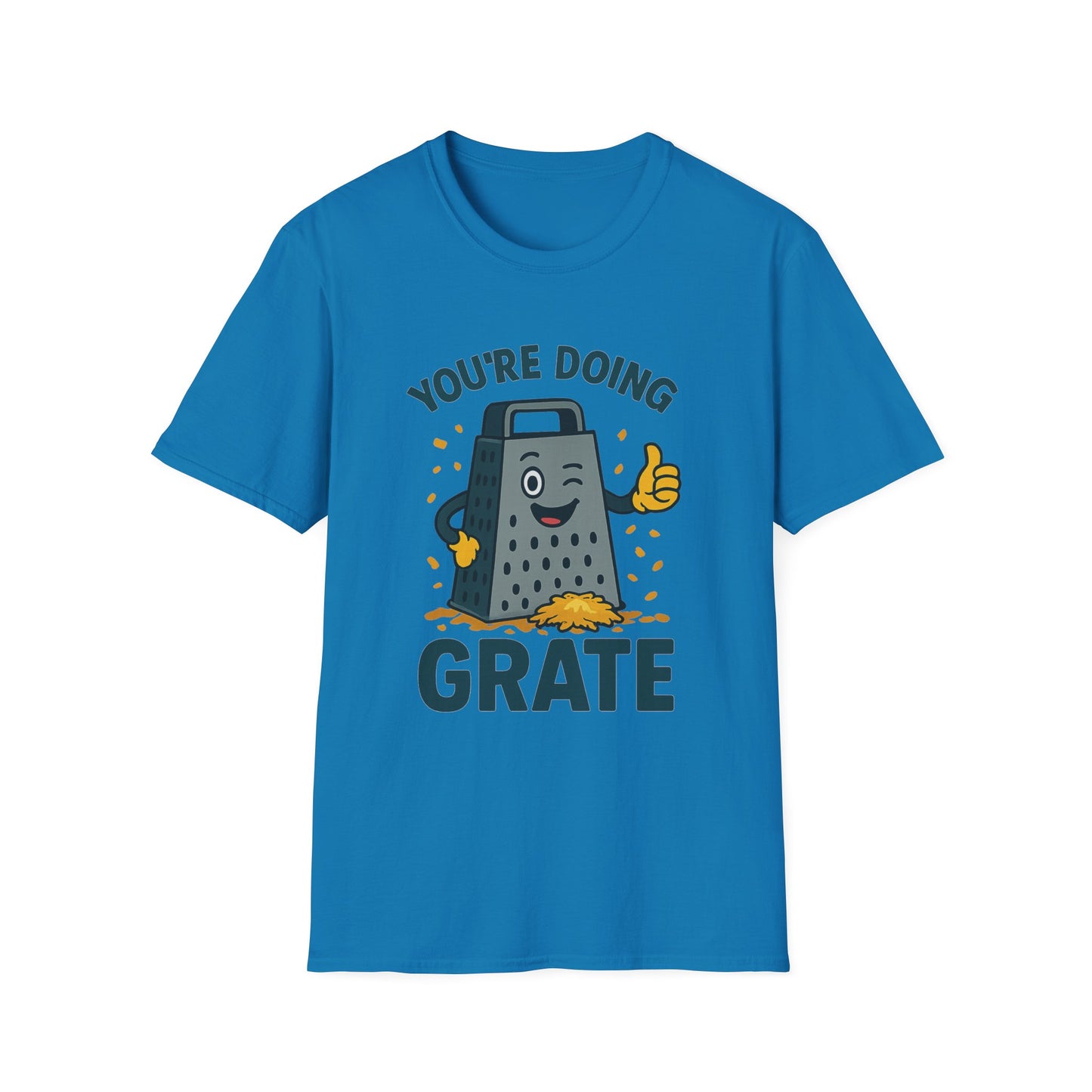 You’re Doing Grate Funny Cheese Grater Pun T-Shirt | Cute Kitchen Humor Graphic Tee | Encouragement Gift for Food & Pun Lovers