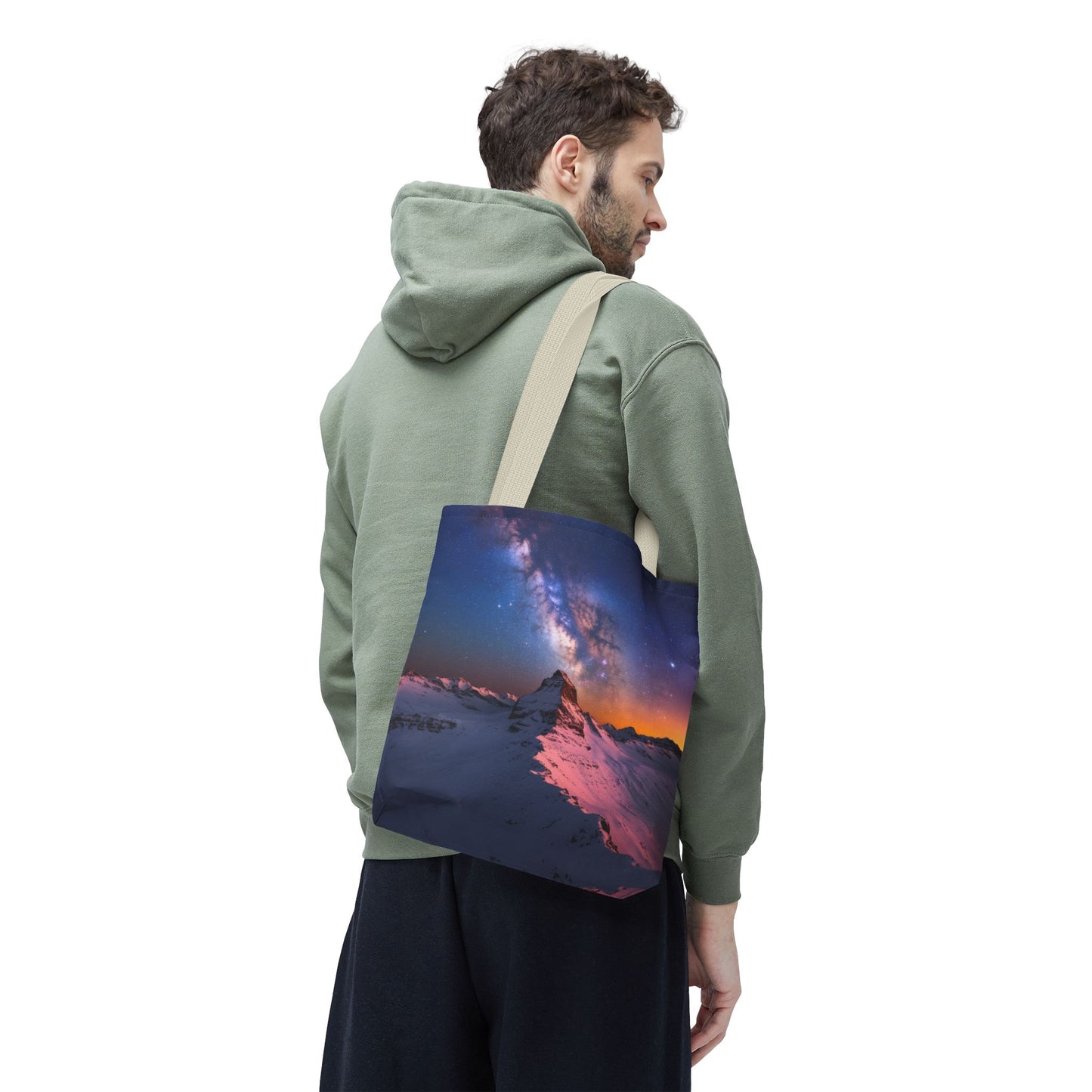 Stunning Mountain Galaxy Tote Bag - Nature Lover's Eco-Friendly Bag