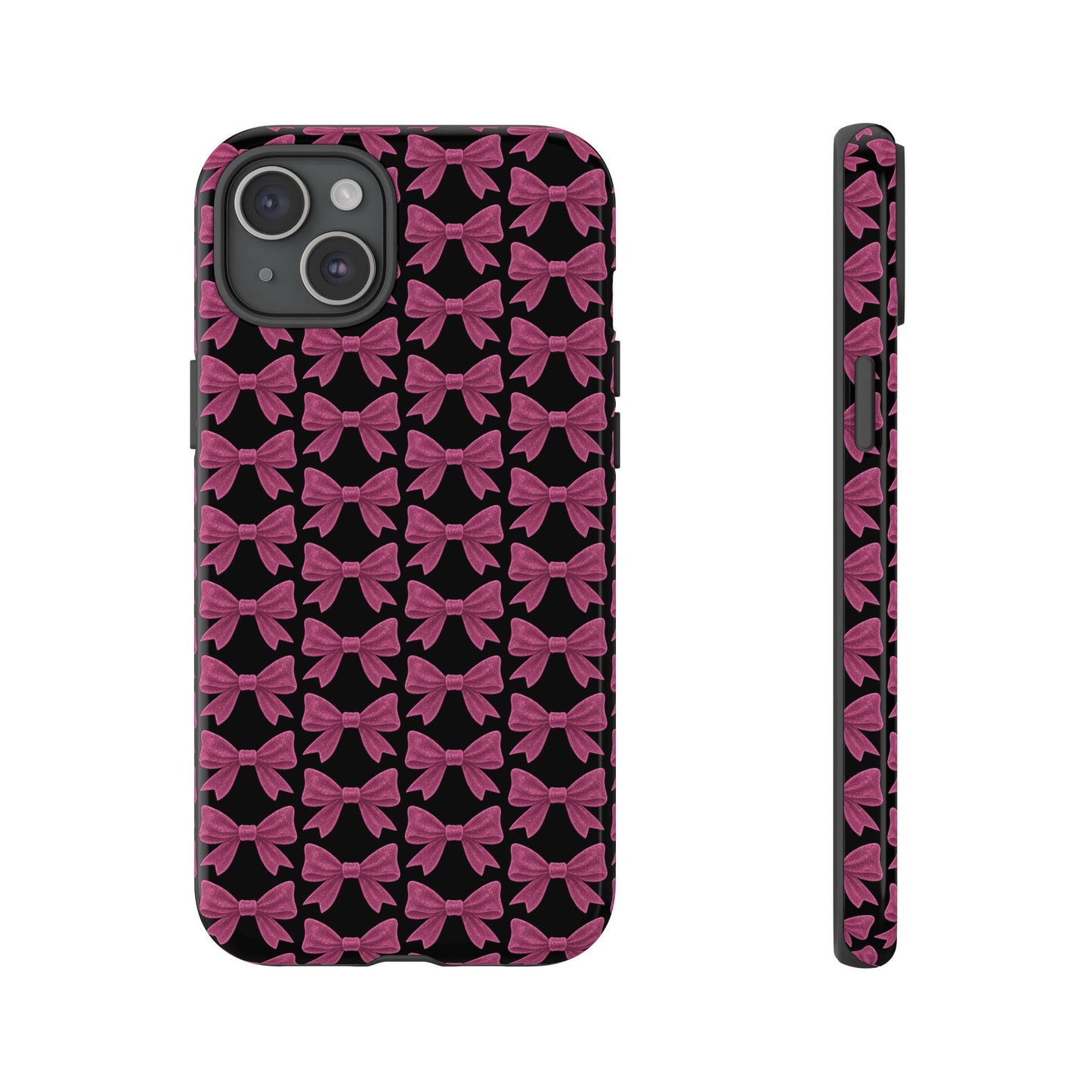 Pink Bow iPhone Case Coquette Aesthetic Phone Cover Glossy Y2K Girly Case Soft Girl Tech Accessory Cute iPhone Gift for Her