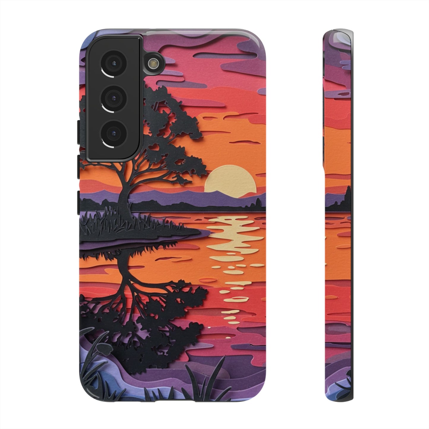 Samsung Galaxy Case - Colorful Paper Art Sunset