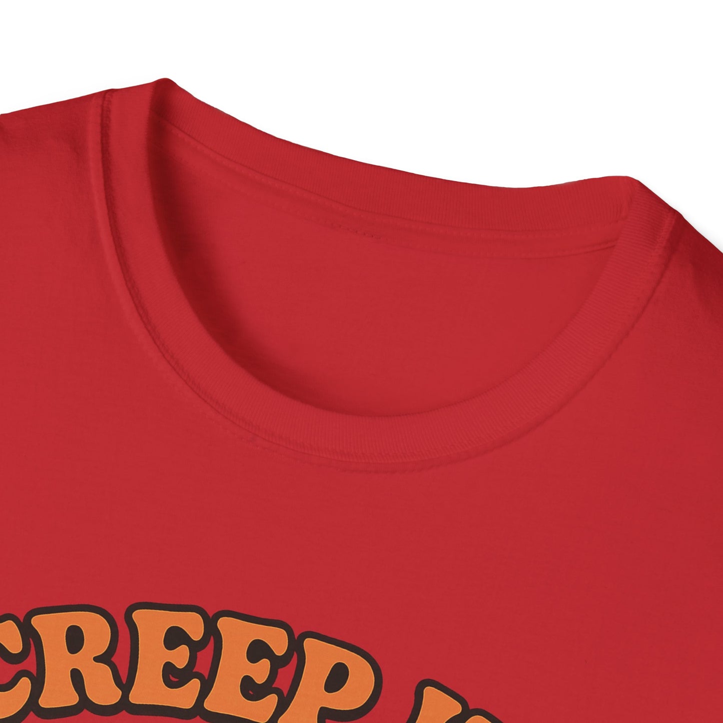 Creep It Cute Ghost Halloween Shirt - Kawaii Ghost Tee with Bow and Pumpkin, Spooky-Cute Fall Graphic T-Shirt, Spooky Season Halloween Top