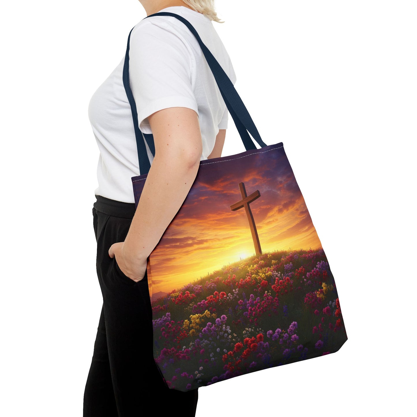 Da Vinci Cross Tote Bag Christian Bag Spiritual Tote Religious Tote Bag