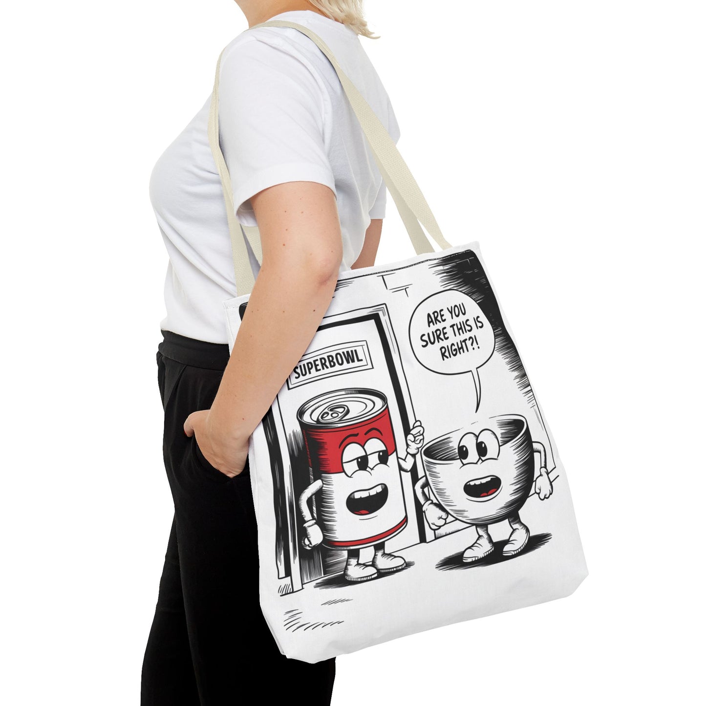 Tote Bag - Comic Superbowl Soup Design