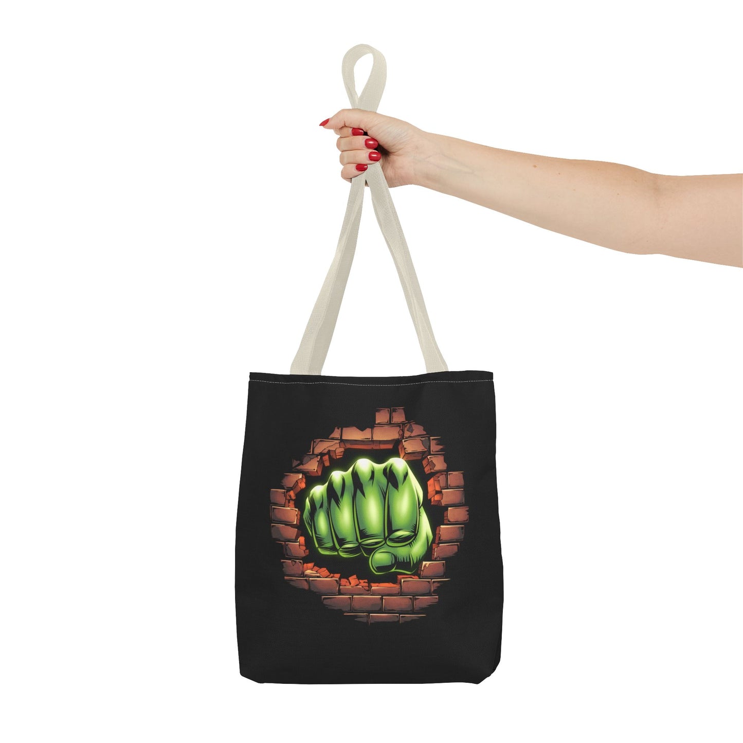 Green Fist Tote Bag, Comic Book Bag, Geeky Gift, Tote for Geeks, Reusable Bag
