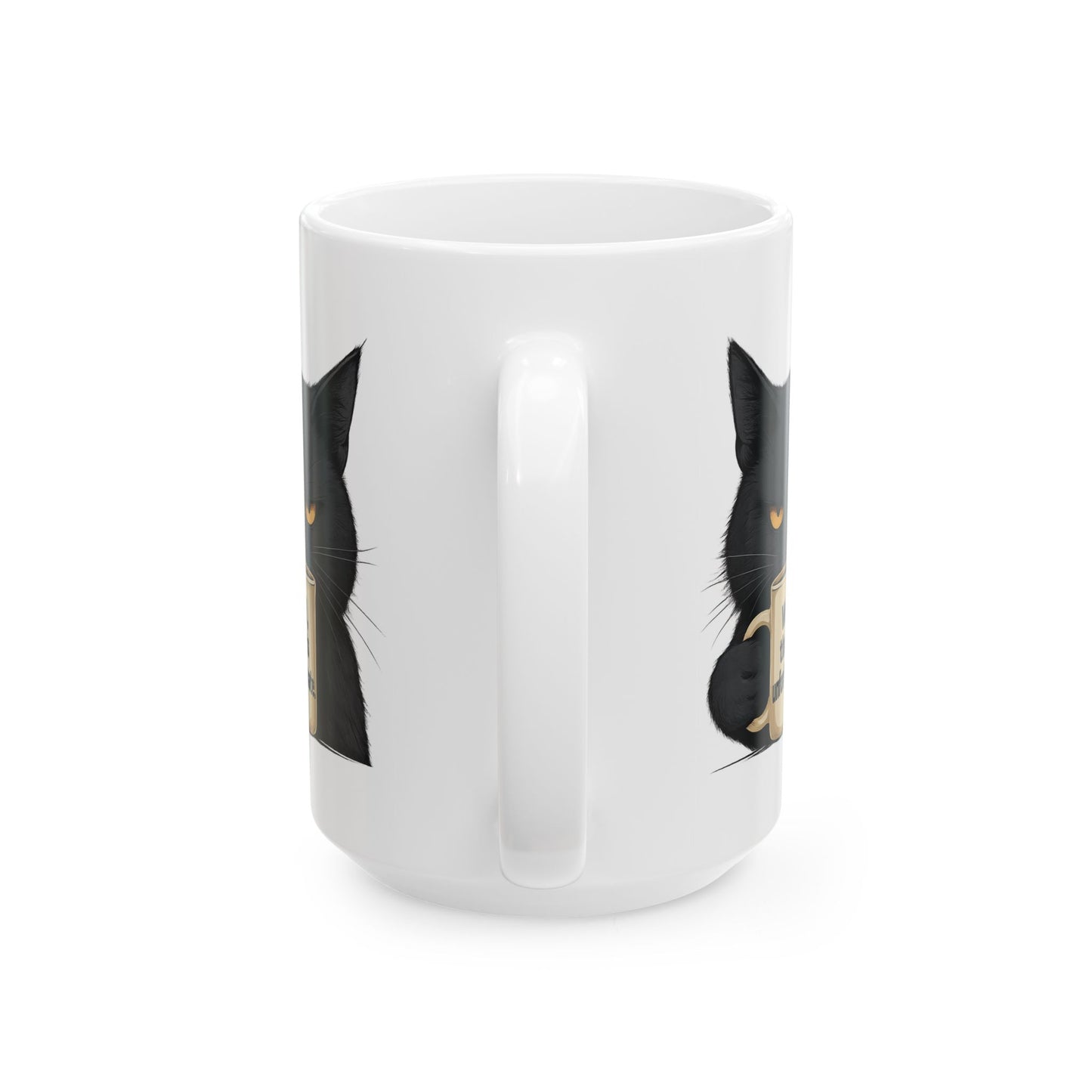 Sarcastic Black Cat Coffee Mug 11 oz or 15oz - “Well, thats unfortunate.” Funny Grumpy Cat Meme Gift, Office Humor, Tea Cup, Sarcasm Lover