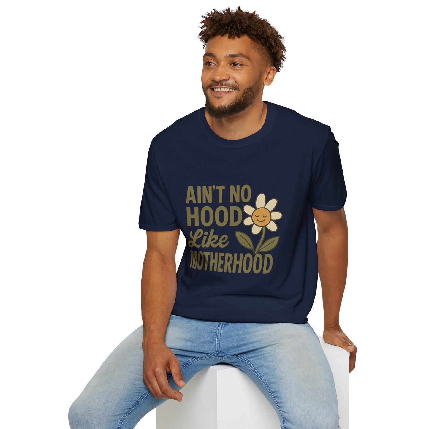 Ain't No Hood Like Motherhood T-Shirt - Unisex Softstyle Tee for Moms Mother's Day Gift