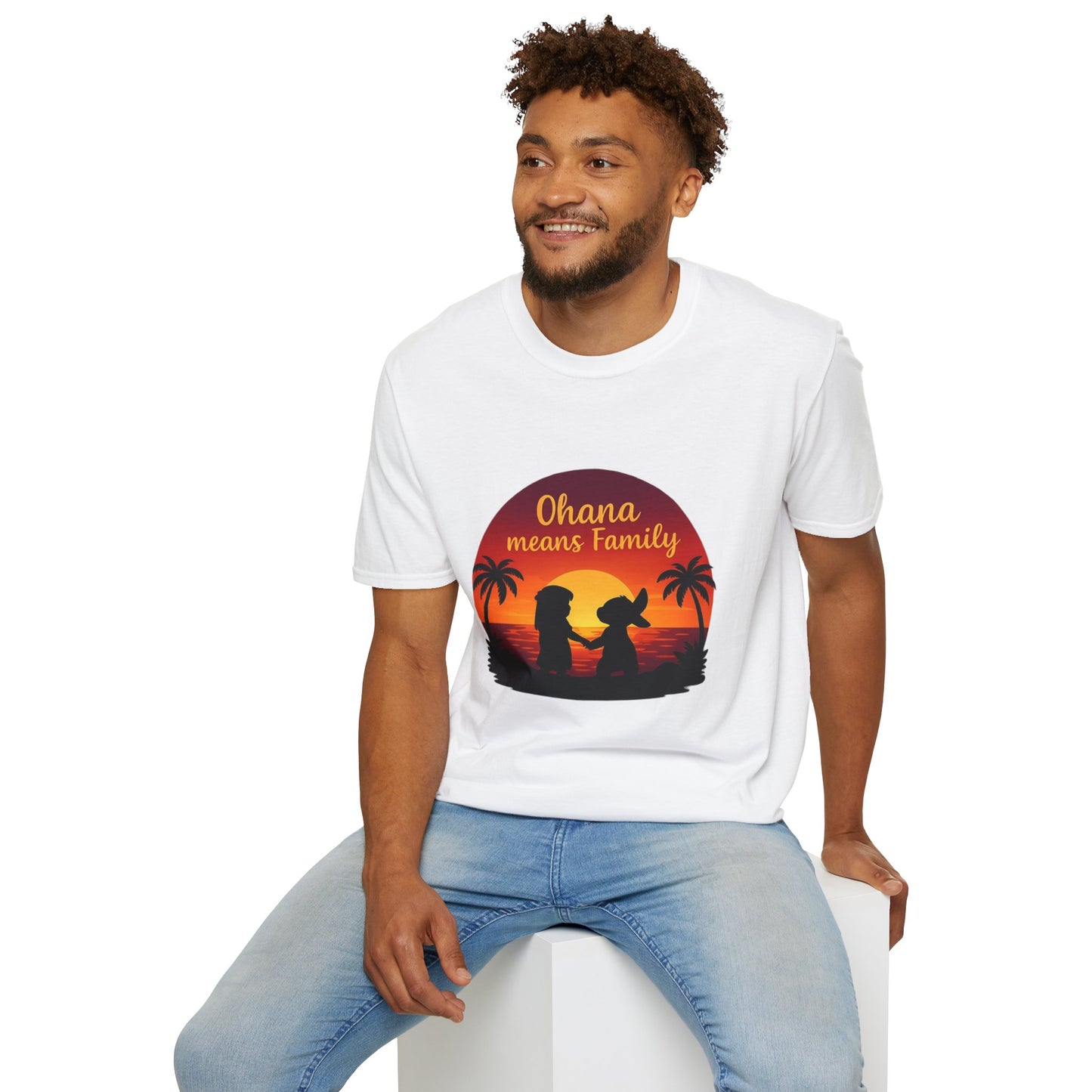 Ohana Means Family Shirt - Cute Sunset Graphic Tee, Hawaiian Family Quote Shirt, Family Inspired T-Shirt, Matching Vacation Outfit