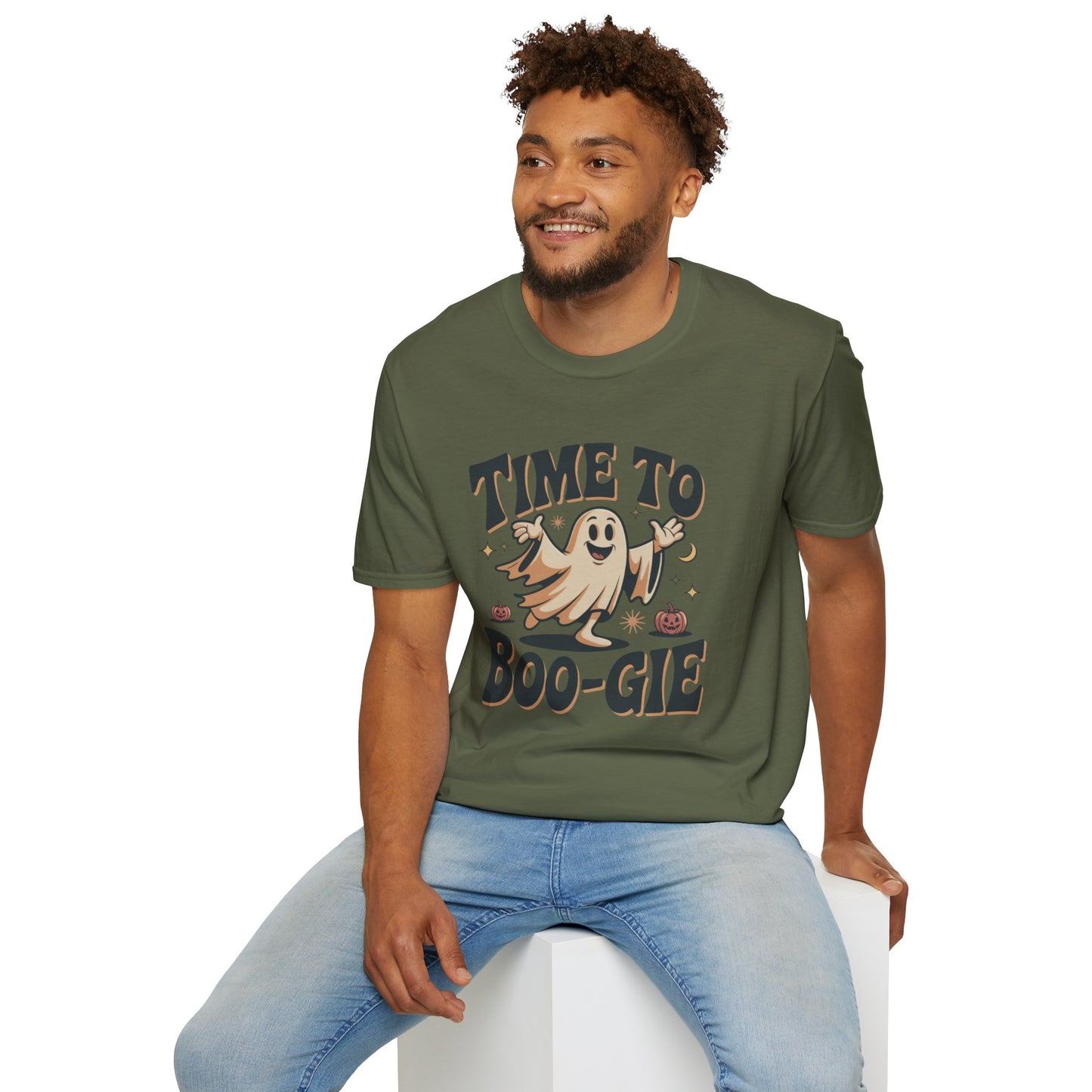 Time To Boo-gie Ghost Dance Halloween T-Shirt • Retro Spooky Ghost Tee • Funny Boo-gie Costume Tee • Spooky Season Graphic Shirt