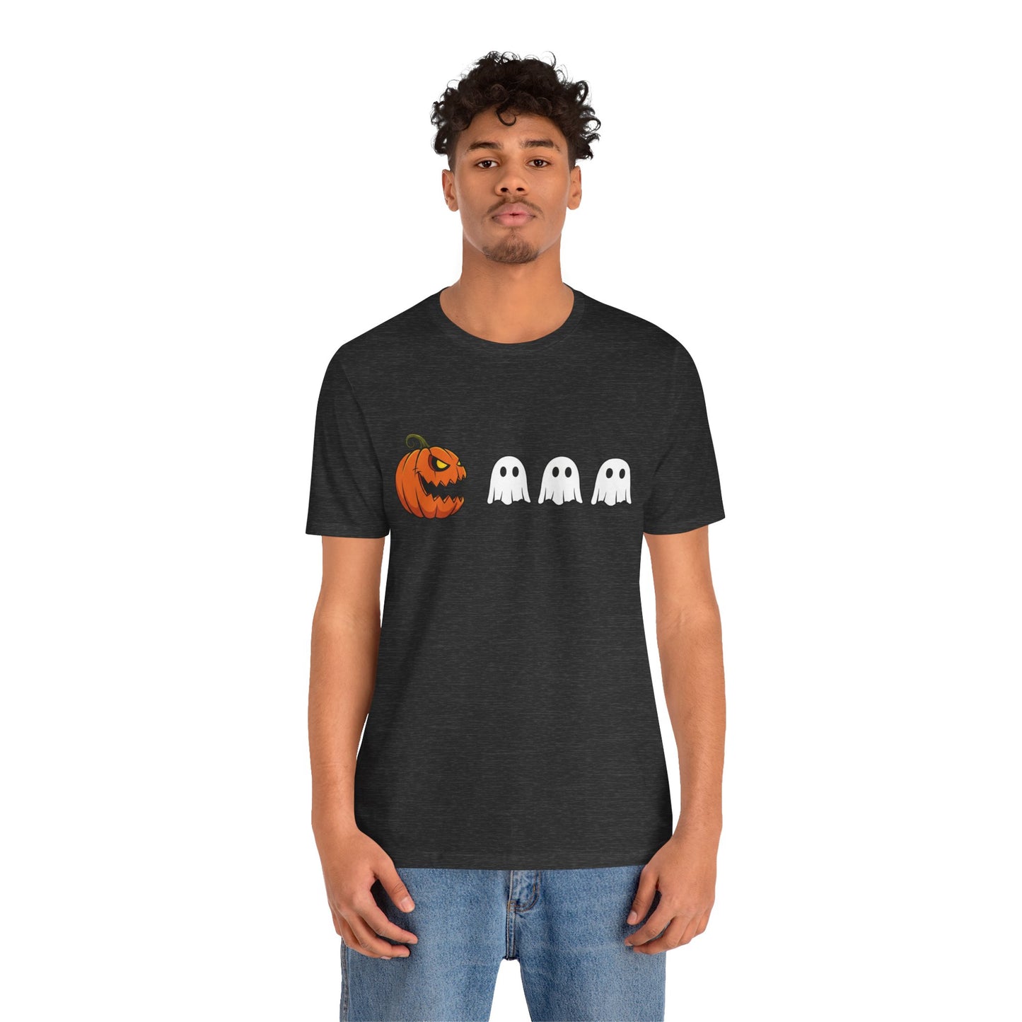 Pumpkin Pac-Man Shirt, Halloween Arcade Tee, Pumpkin Chase Ghosts Tee, Retro Gaming Halloween, Spooky Season Shirt, Vintage Game Pumpkin Top