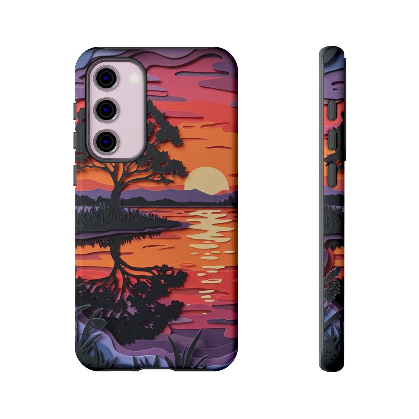 Samsung Galaxy Case - Colorful Paper Art Sunset