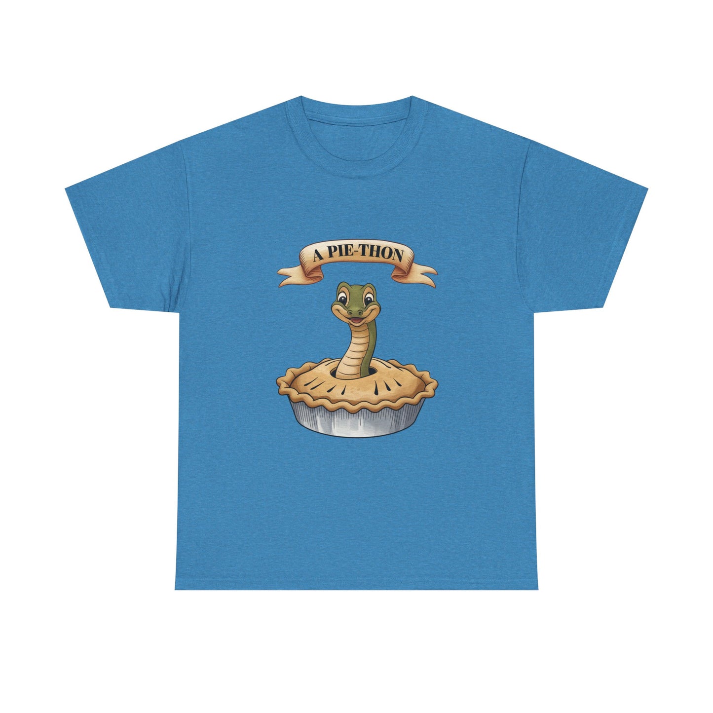 A Pie-Thon Funny Snake Pun Shirt – Cute Animal Joke T-Shirt – Quirky Graphic Tee for Pun Lovers, Reptile Fans, and Unique Gift Ideas