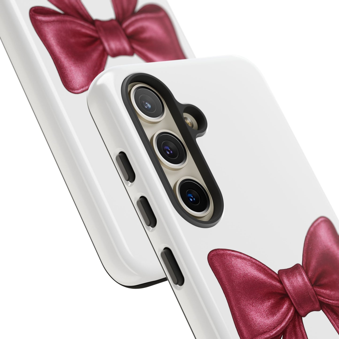 Pink Bow Samsung Case – Cute Girly Phone Cover – Glossy Ribbon Case for Samsung Galaxy – Aesthetic Phone Accessory – Gift for Her