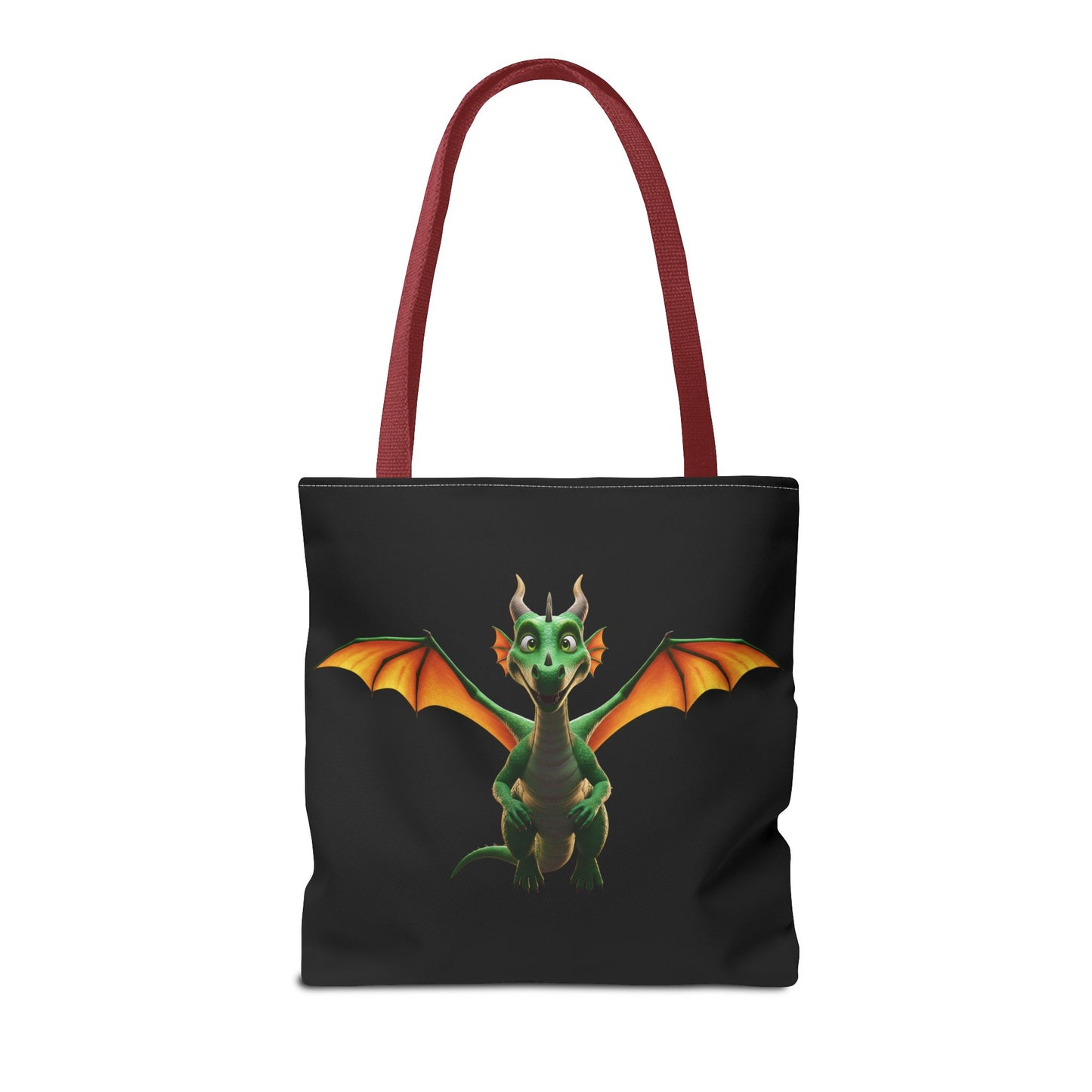 Double-Sided Fantasy Dragon Tote Bag - Cute Green & Blue-Red Dragons, Eco Canvas Book Lover Gift, Reusable Shopping Tote