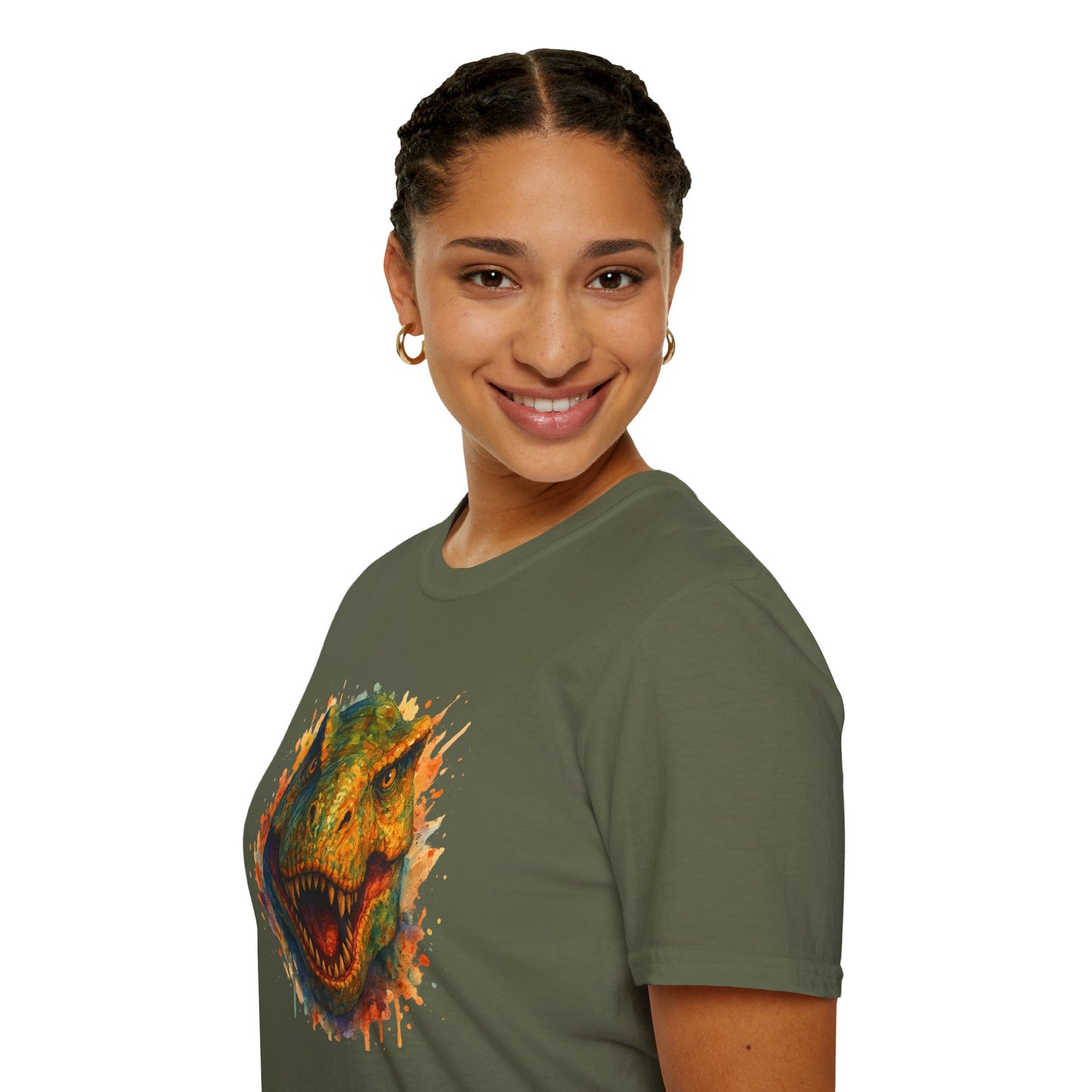 Watercolor T-Rex T-Shirt | Psychedelic Dinosaur Tee | Prehistoric Rainbow Dino Gift | Unisex Cotton Graphic Shirt Jurassic Tee