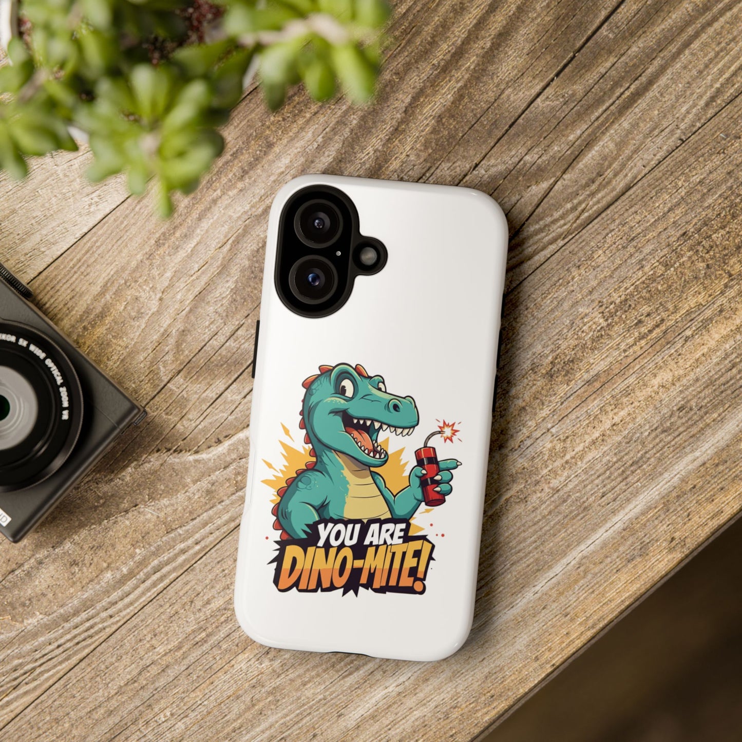iPhone Case - Dino-Mite Pun Design