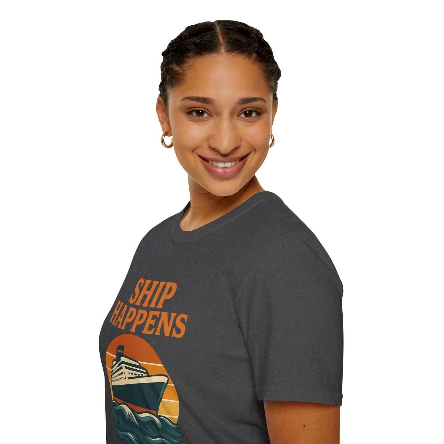 Ship Happens Tee • Funny Nautical Pun Shirt • Comfort Colors Unisex Cruise Vacation Tee • Ocean Humor • Gift for Sailors & Beach Lovers