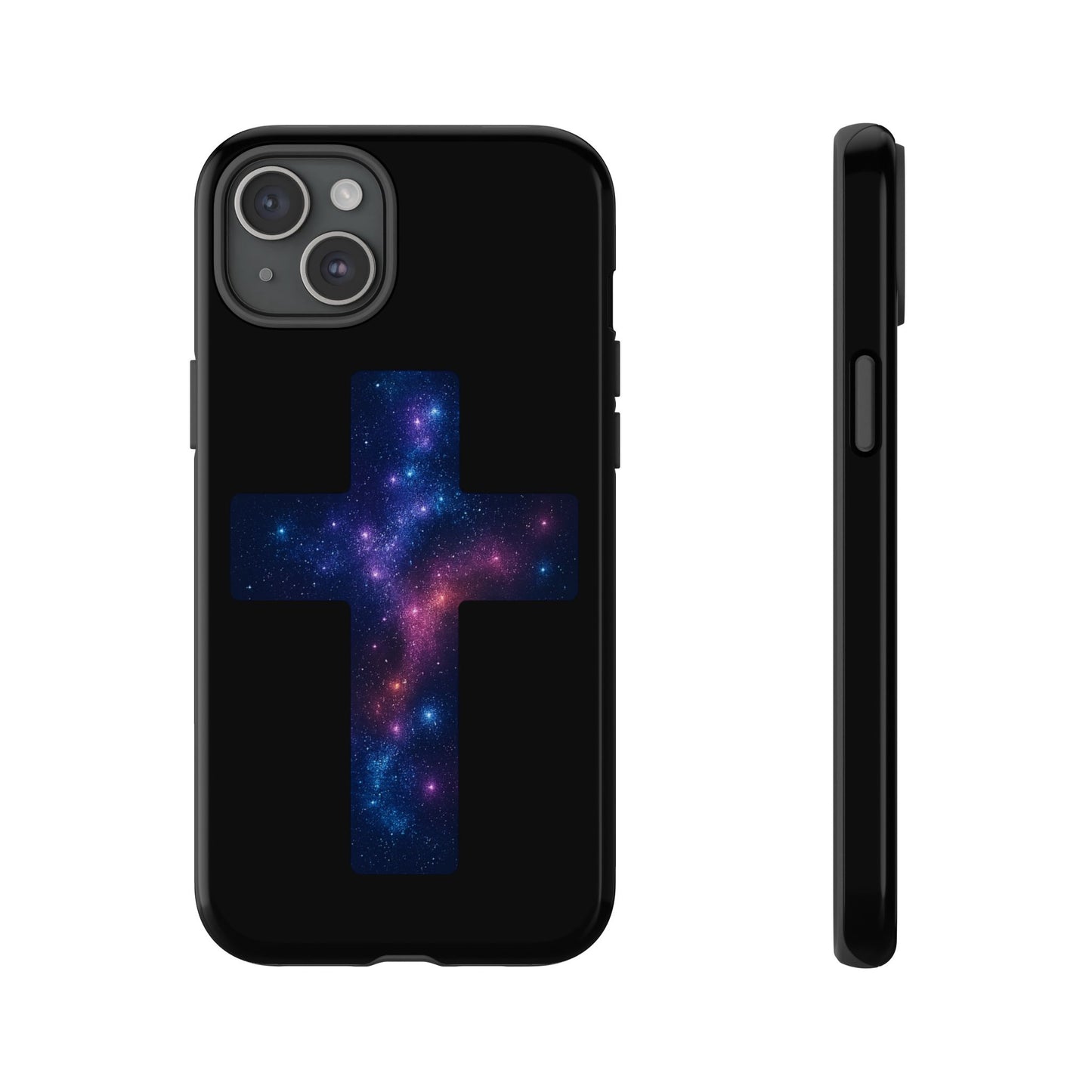 iPhone Case - Galactic Cross design Christian Phone Case Spiritual iPhone Accessory Religious Case Gift for Believers
