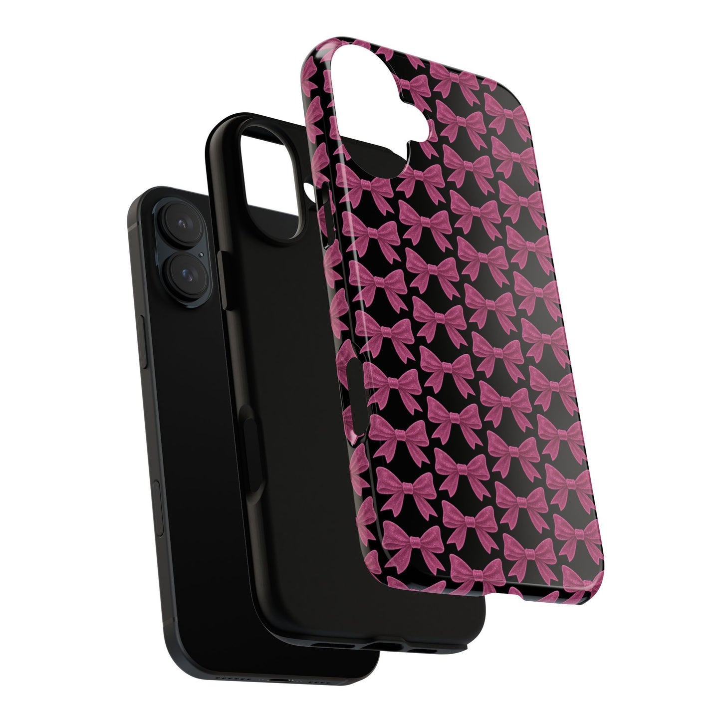 Pink Bow iPhone Case Coquette Aesthetic Phone Cover Glossy Y2K Girly Case Soft Girl Tech Accessory Cute iPhone Gift for Her
