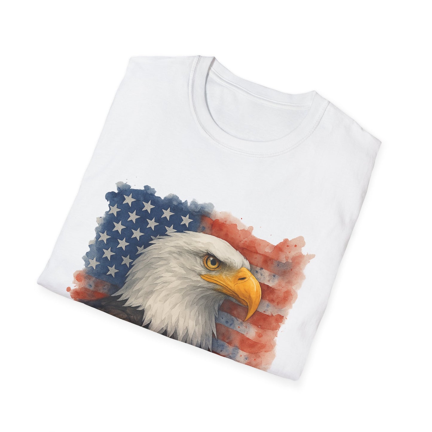 American Eagle & Flag T‑Shirt | Patriotic Graphic Tee | Bald Eagle USA Shirt | 4th of July Tee | Independence Day Apparel