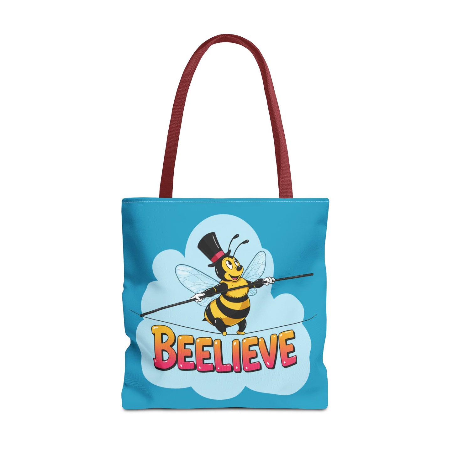 Bee Tote Bag Beelieve Pun Design