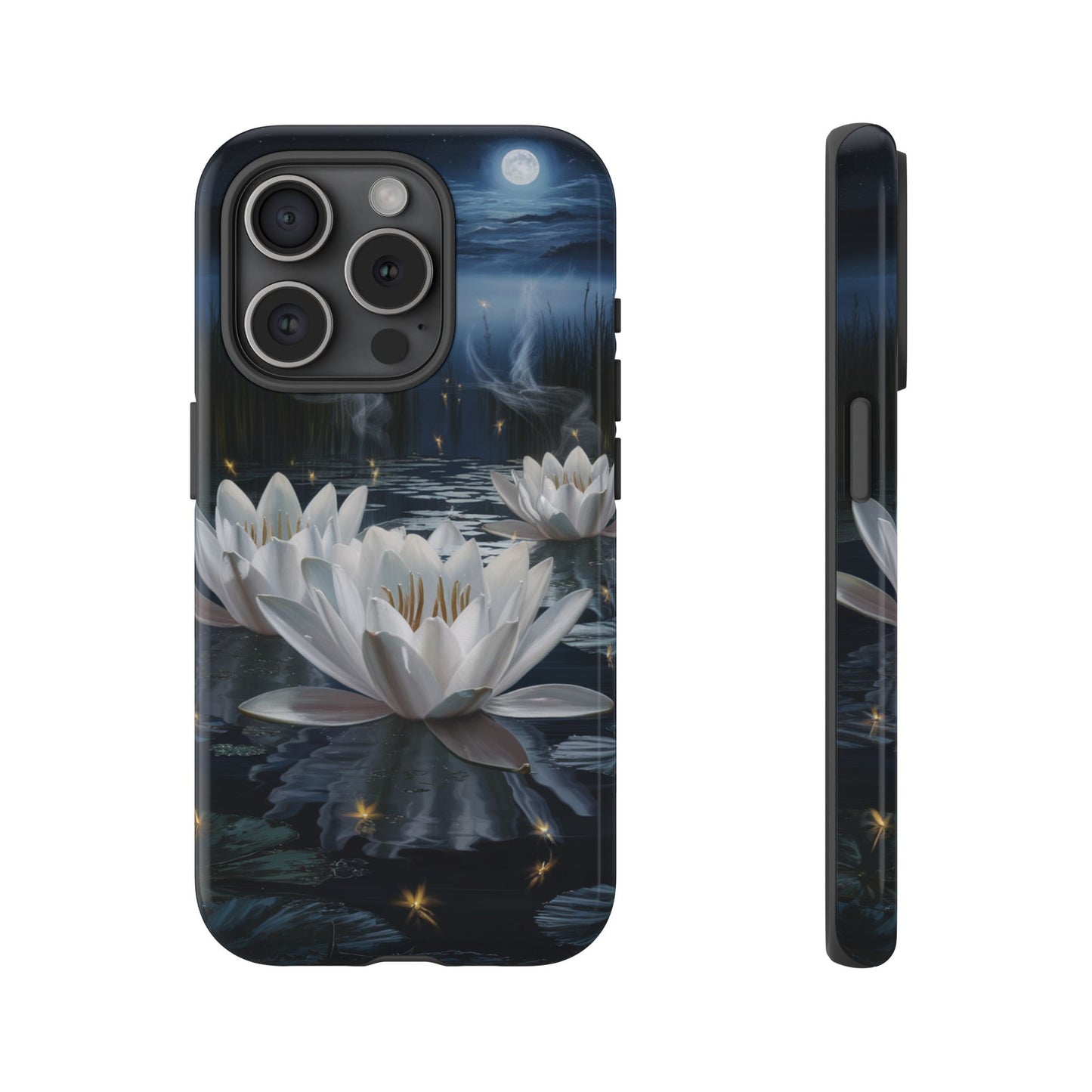 iPhone Case - Water Lilies Moonlight Design