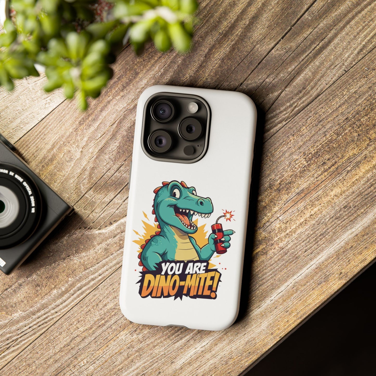iPhone Case - Dino-Mite Pun Design