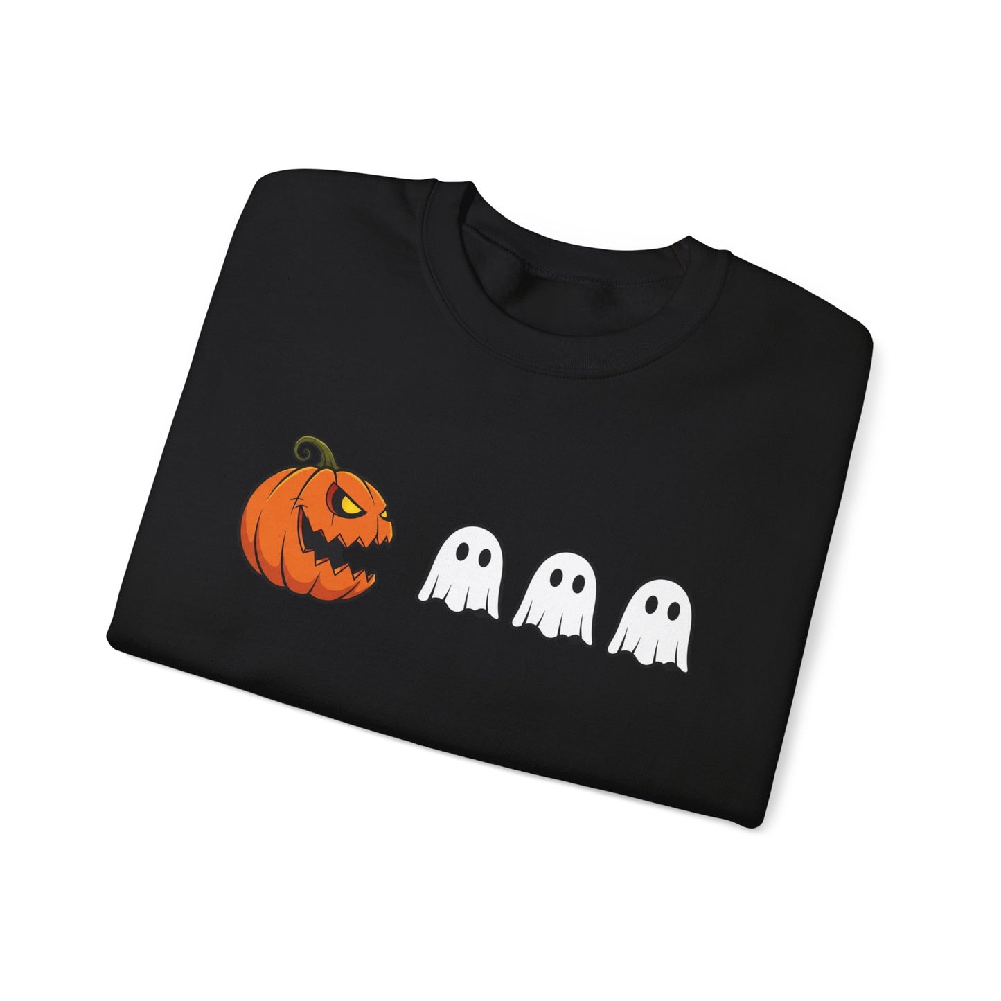 Pumpkin Ghost Sweatshirt, Funny Halloween Crewneck, Spooky Ghost Sweater, Cute Pumpkin Sweatshirt, Fall Outfit, Scary Face Sweatshirt