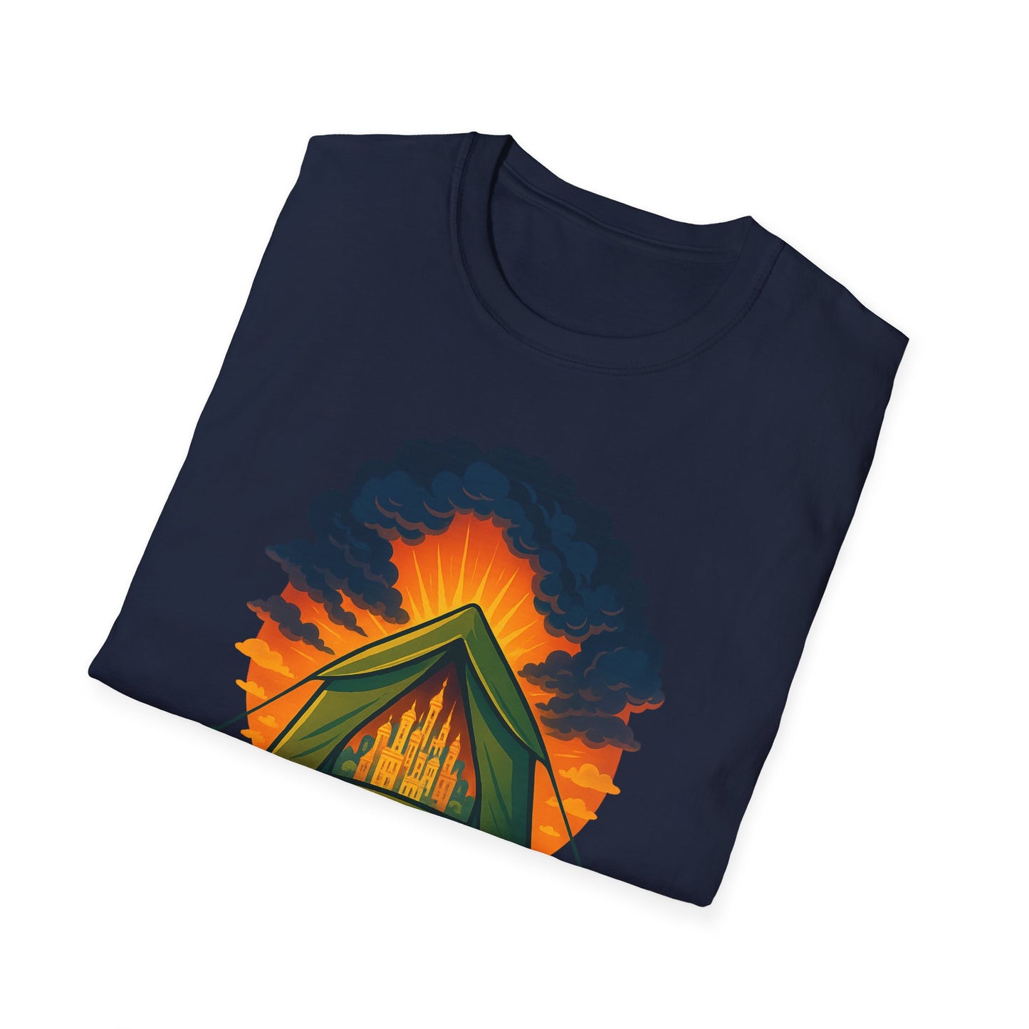 In-Tent-City Is High Camping Tee | Retro Tent Graphic T-Shirt for Hikers & Campers | Funny Outdoorsy Gift | Vintage Style Unisex Tee