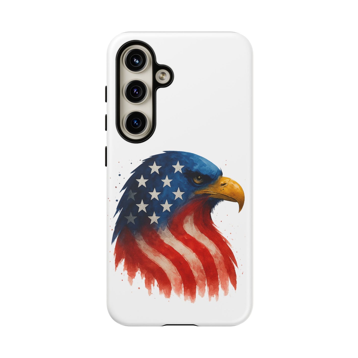 Patriotic Eagle Samsung Case - USA Flag Rugged Tough Cover, Dual-Layer Protection, Veteran and 4th of July Gift Galaxy Series