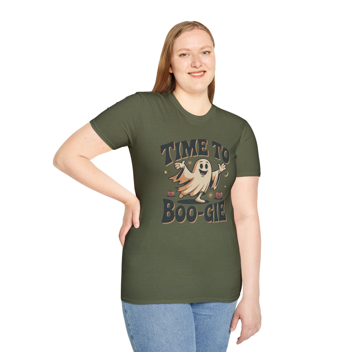 Time To Boo-gie Ghost Dance Halloween T-Shirt • Retro Spooky Ghost Tee • Funny Boo-gie Costume Tee • Spooky Season Graphic Shirt