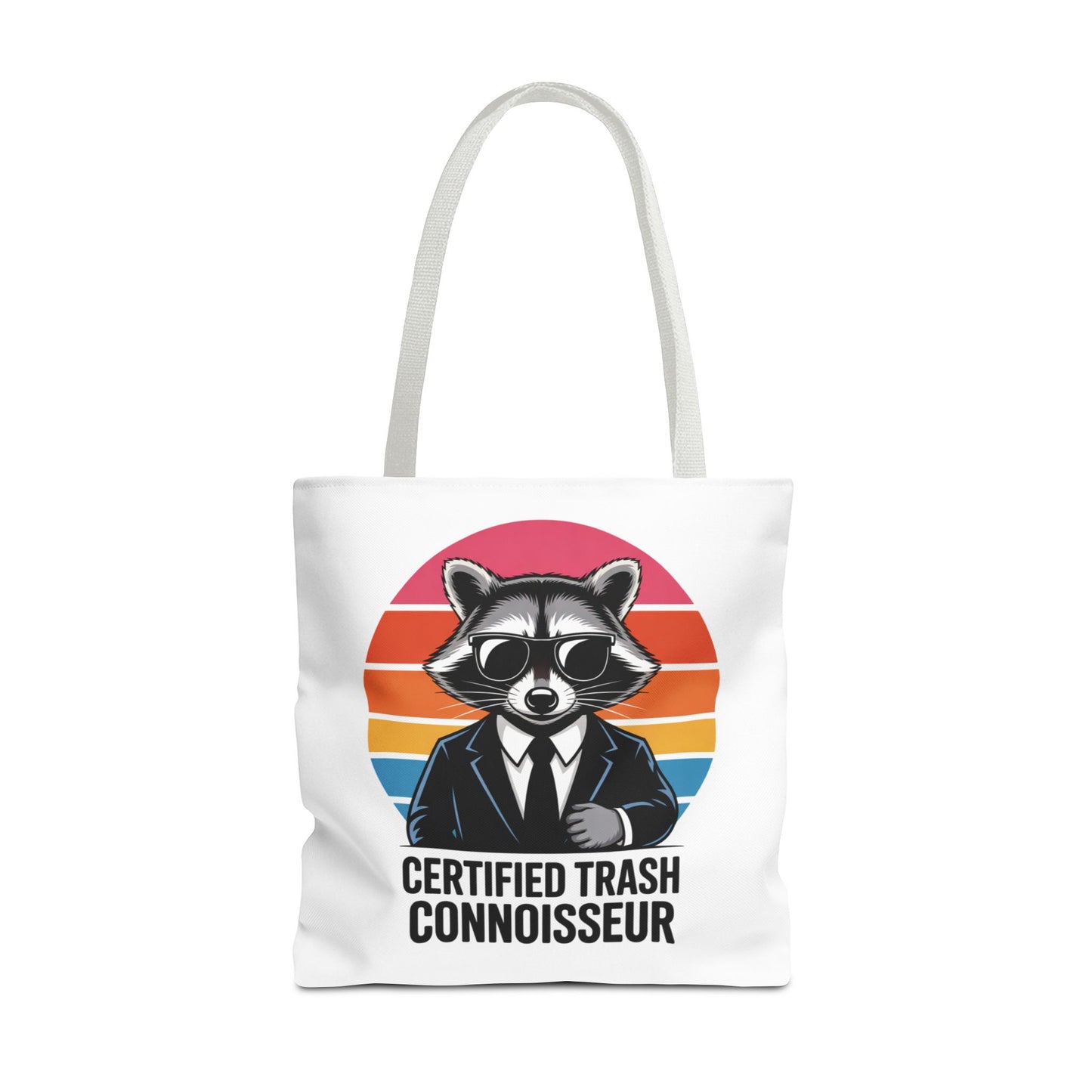 Certified Trash Connoisseur Raccoon Tote Bag Fun and Quirky Everyday Carry Trash Panda Bag