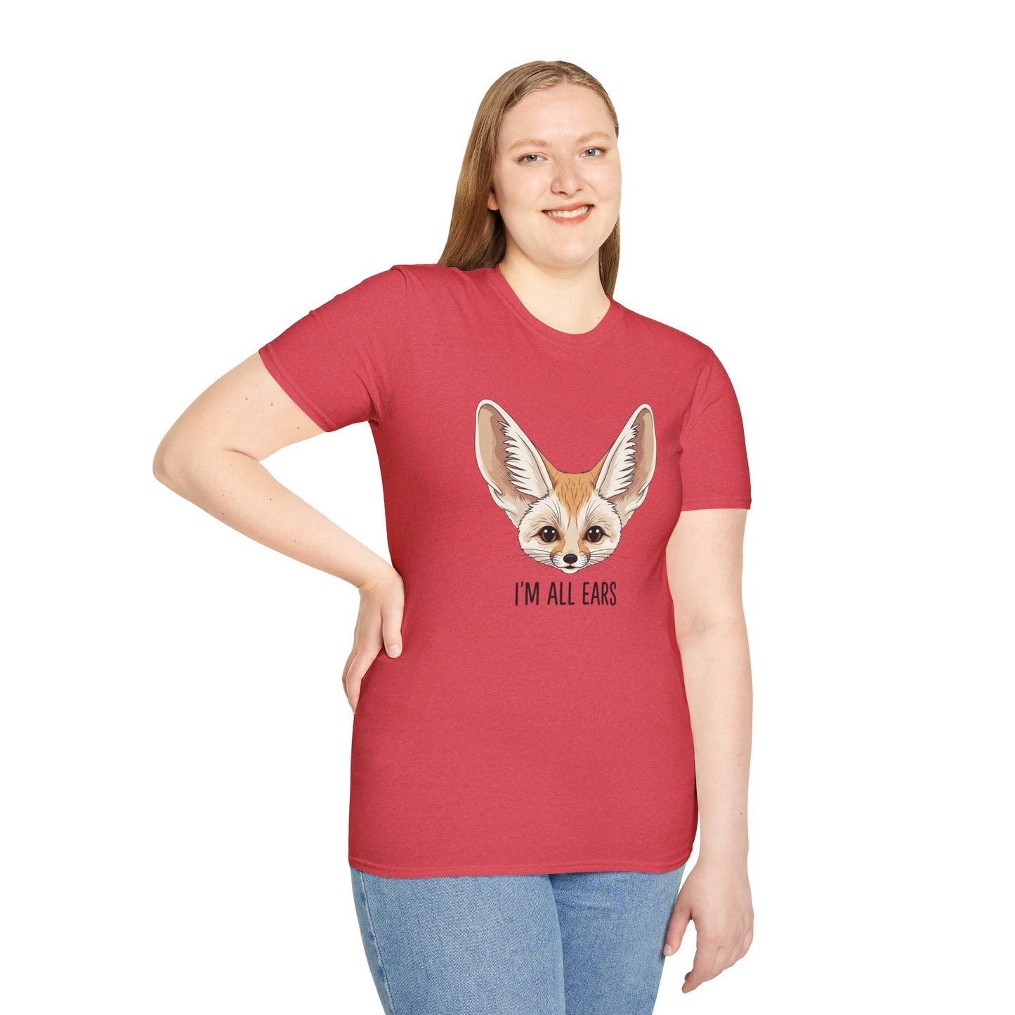 Fennec Fox Funny T-Shirt | I’m All Ears Animal Tee | Cute Pet Tee for Women Men | Unique Gift | Trending Animal Motif Shirt