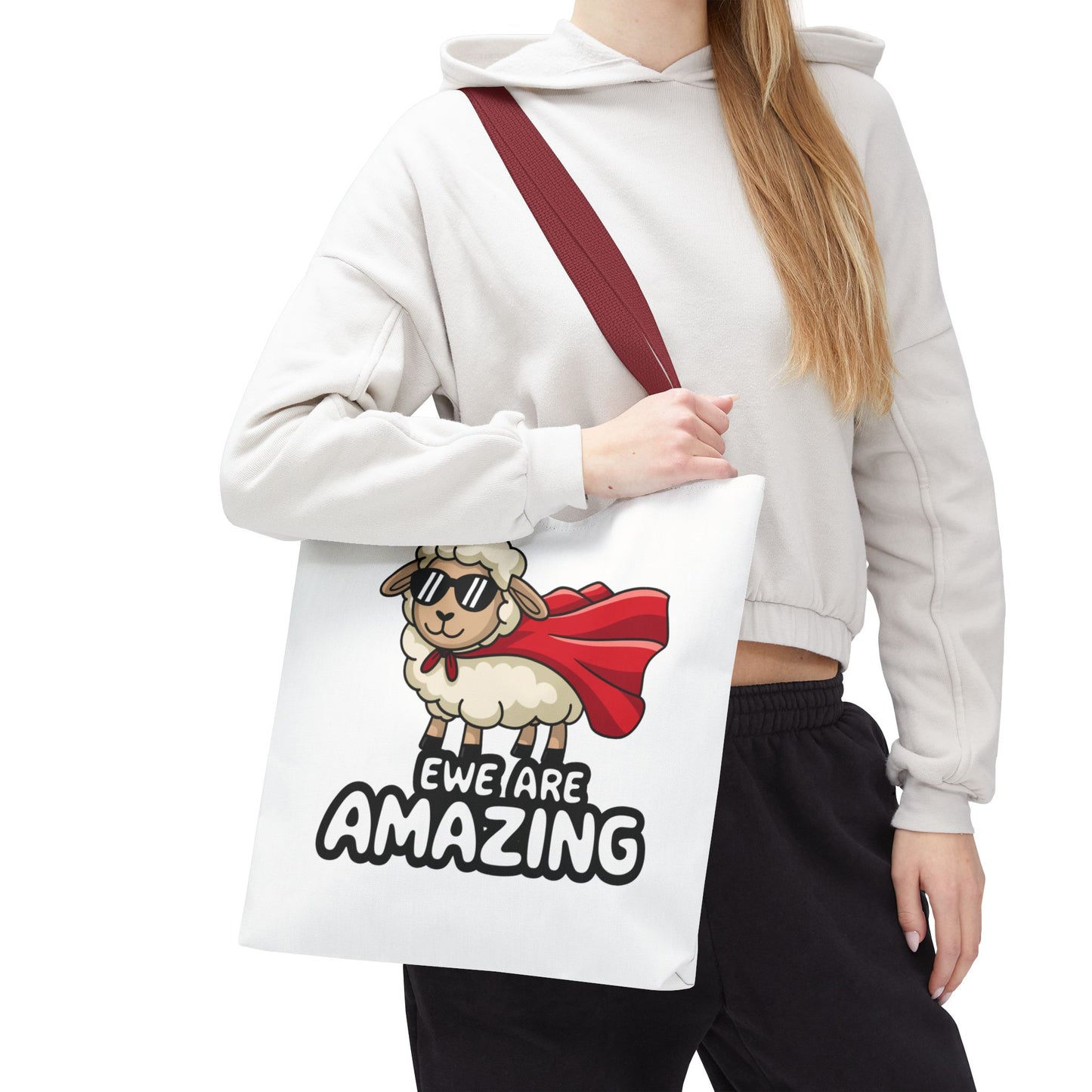 Sheep Tote Bag - Ewe Are Amazing Inspirational Bag Everyday Tote Funny Bag
