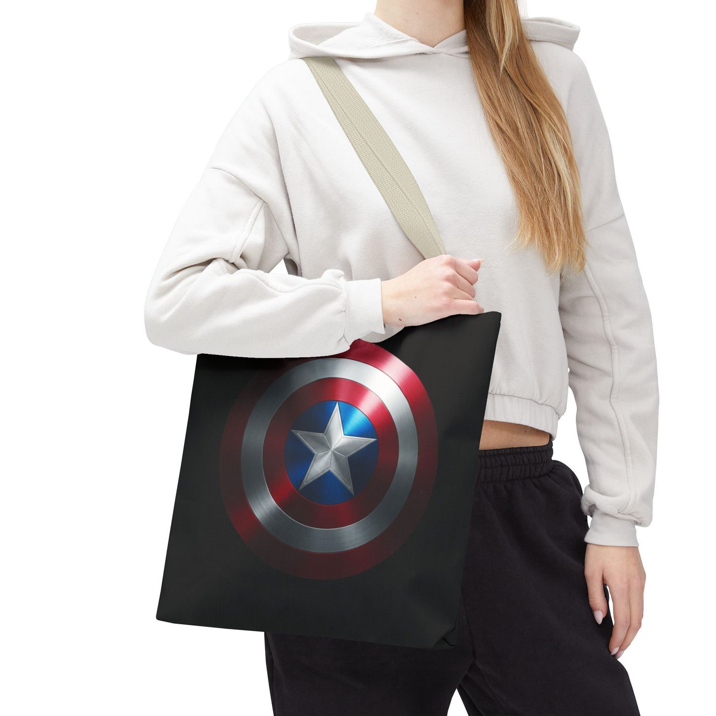 Heroic Shield Tote Bag - Stylish Marvel-Inspired Carryall for Fans