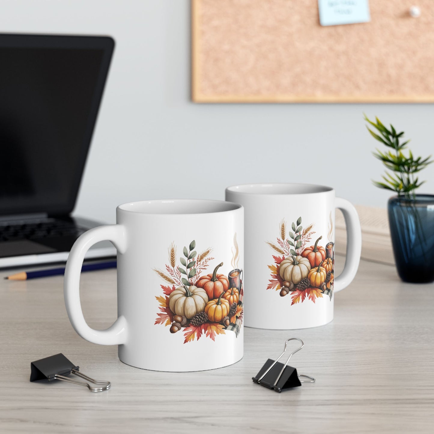 Autumn Harvest Ceramic Mug - Perfect for Fall Coffee Lovers, Pumpkin Spice, Thanksgiving, Cozy Home Decor, Gift for Friends