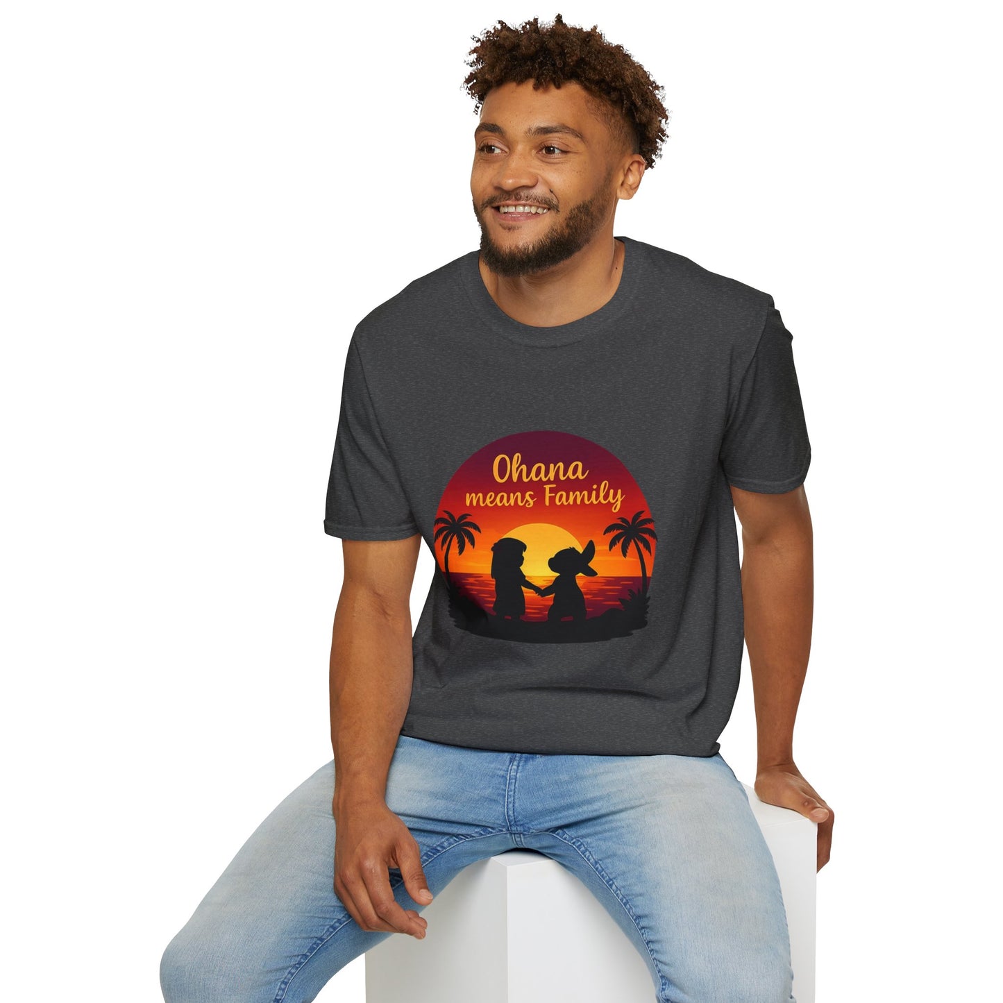 Ohana Means Family Shirt - Cute Sunset Graphic Tee, Hawaiian Family Quote Shirt, Family Inspired T-Shirt, Matching Vacation Outfit