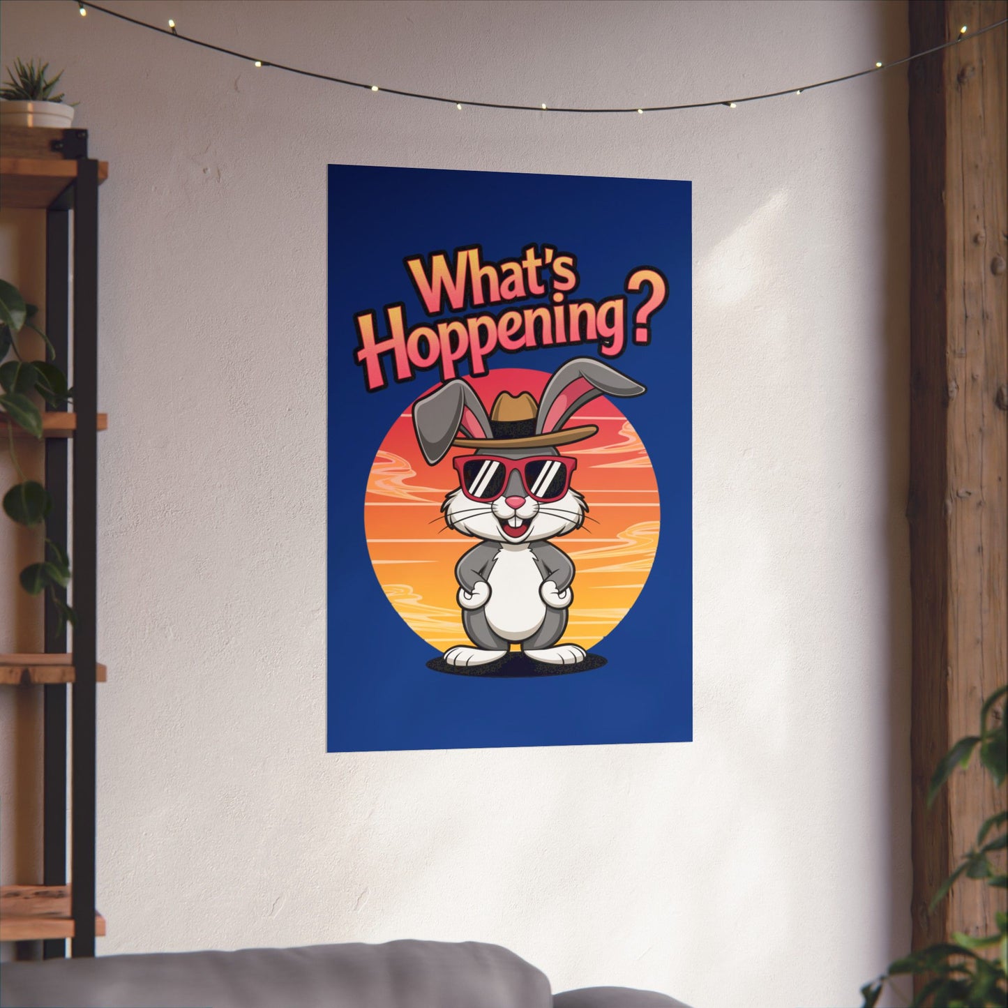 Vertical Poster - Cool Bunny 'What's Hoppening'