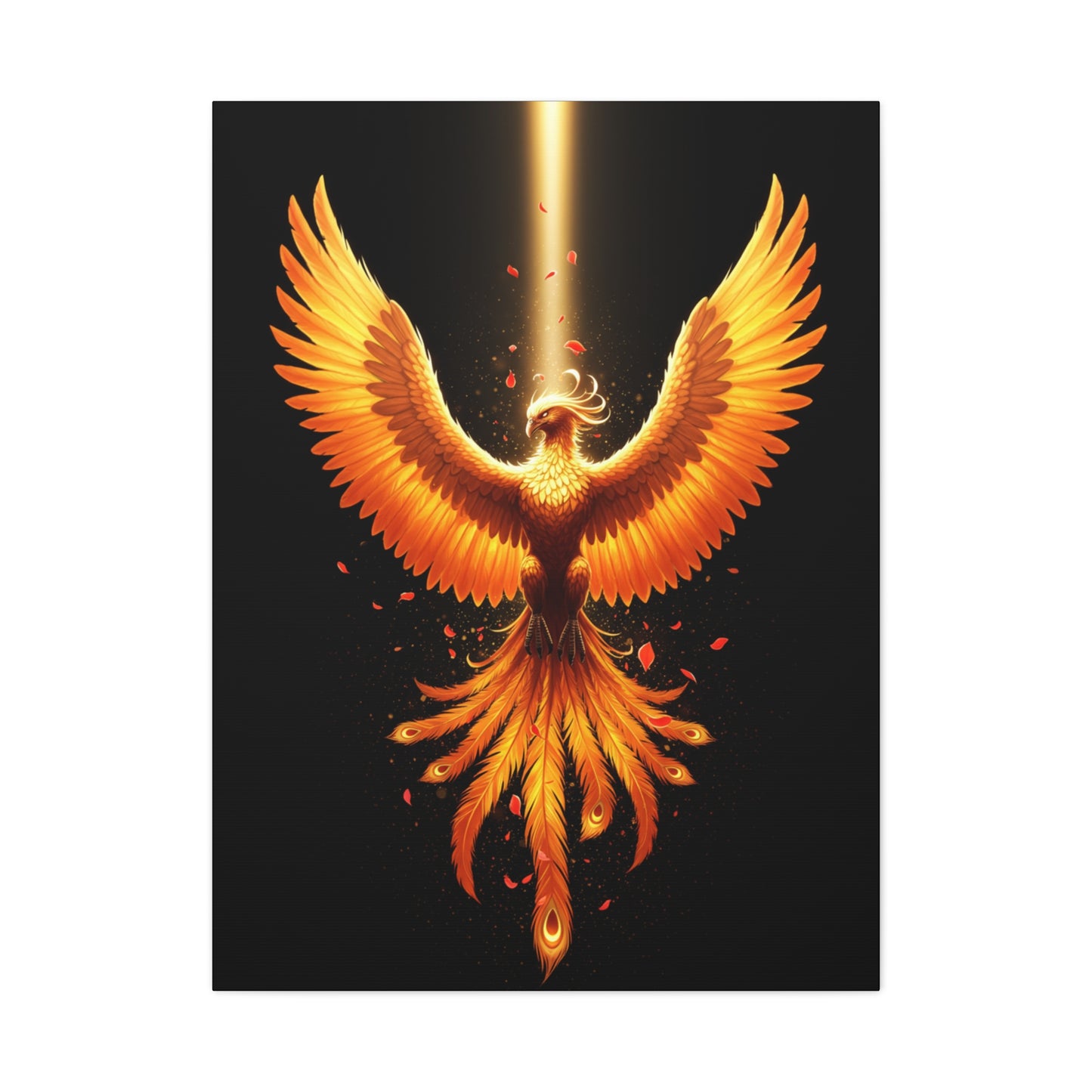 Phoenix Canvas Firebird Art Fire Bird Decor Modern Home Decor Legendary Bird Art