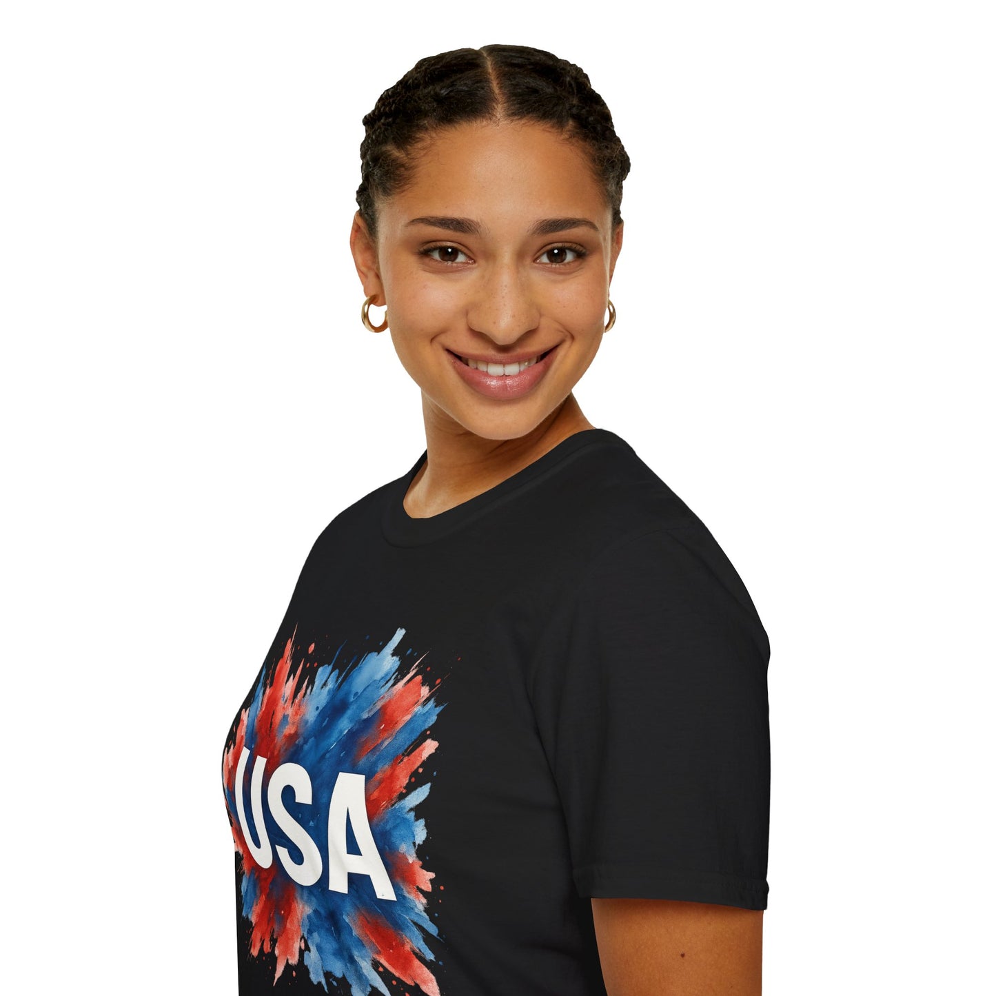 Watercolor USA T-Shirt Unisex | Red White Blue Shirt | Patriotic Graphic Tee | July 4th Shirt | Independence Day Tee | American Flag Shirt