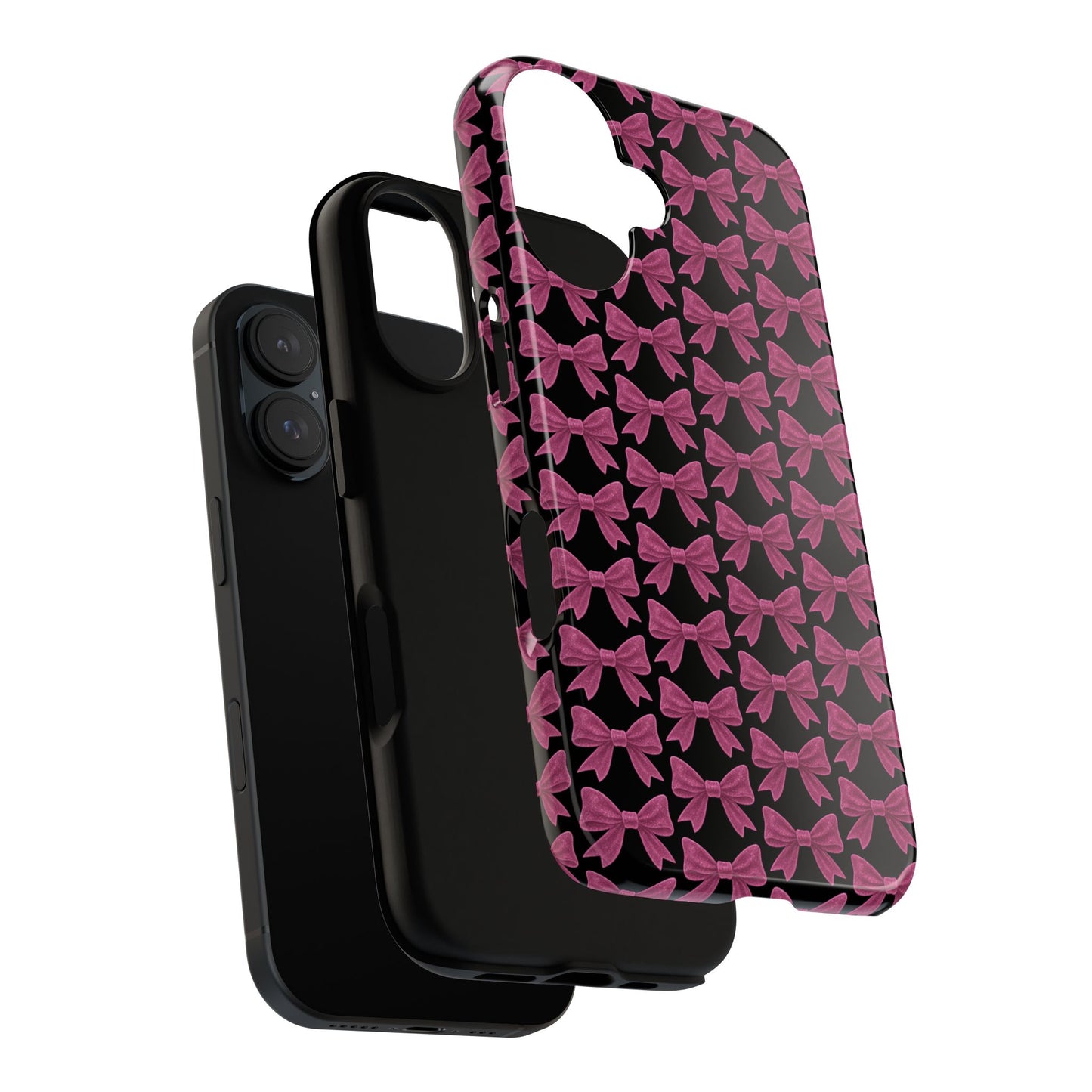 Pink Bow iPhone Case Coquette Aesthetic Phone Cover Glossy Y2K Girly Case Soft Girl Tech Accessory Cute iPhone Gift for Her